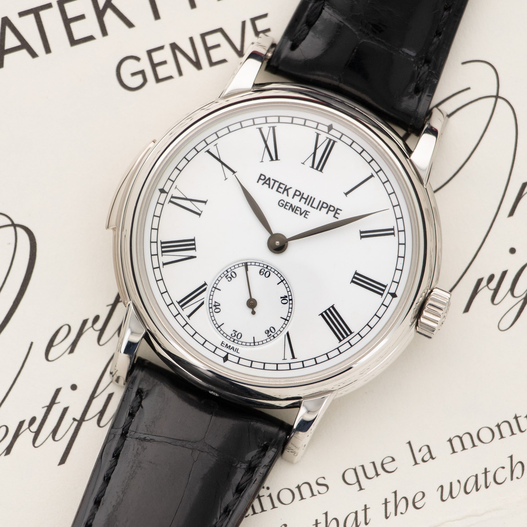 Patek Philippe Platinum Enamel Dial Minute Repeater, Ref. 5078