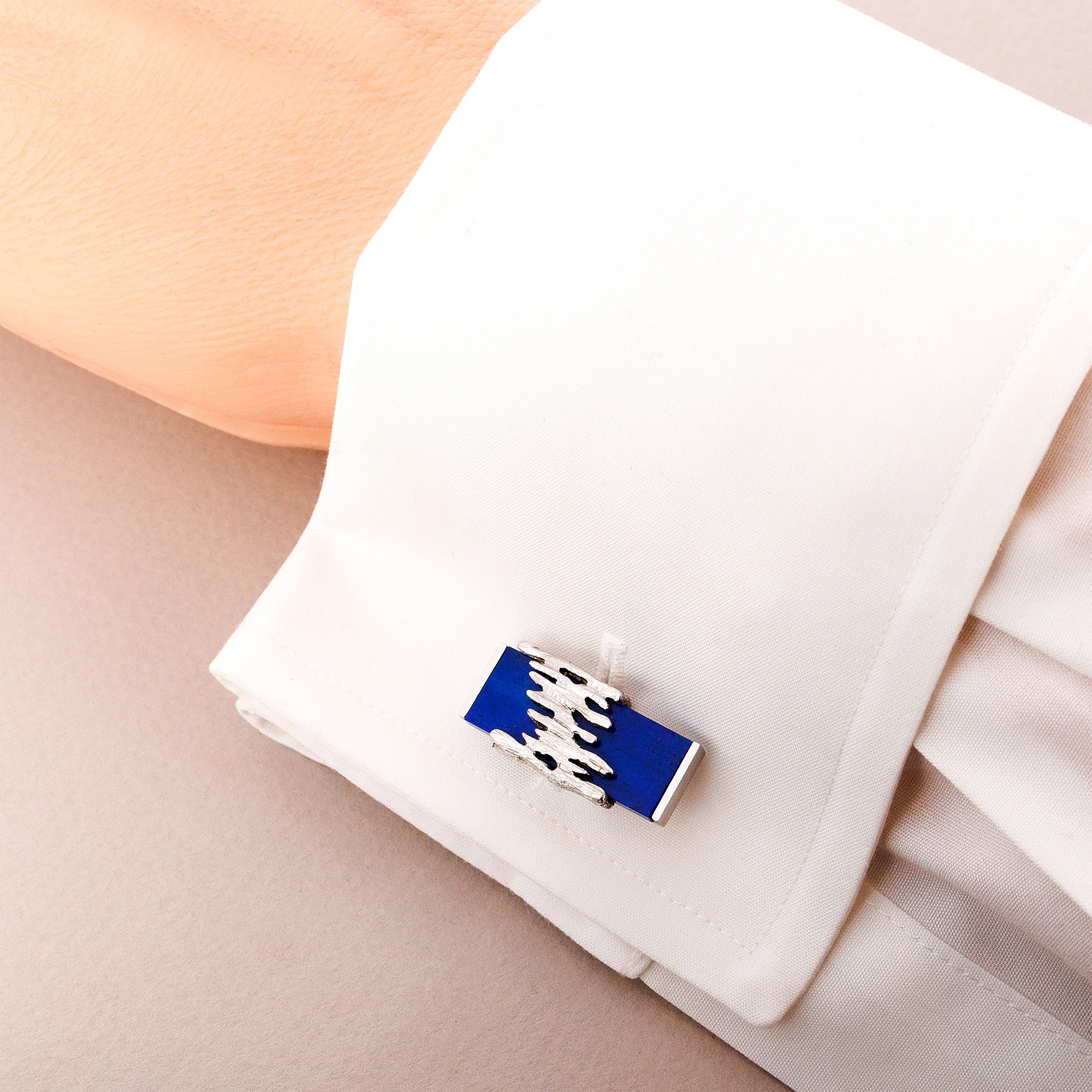 Patek Philippe White Gold Lapis Cufflinks, Gilbert Albert (Objet)