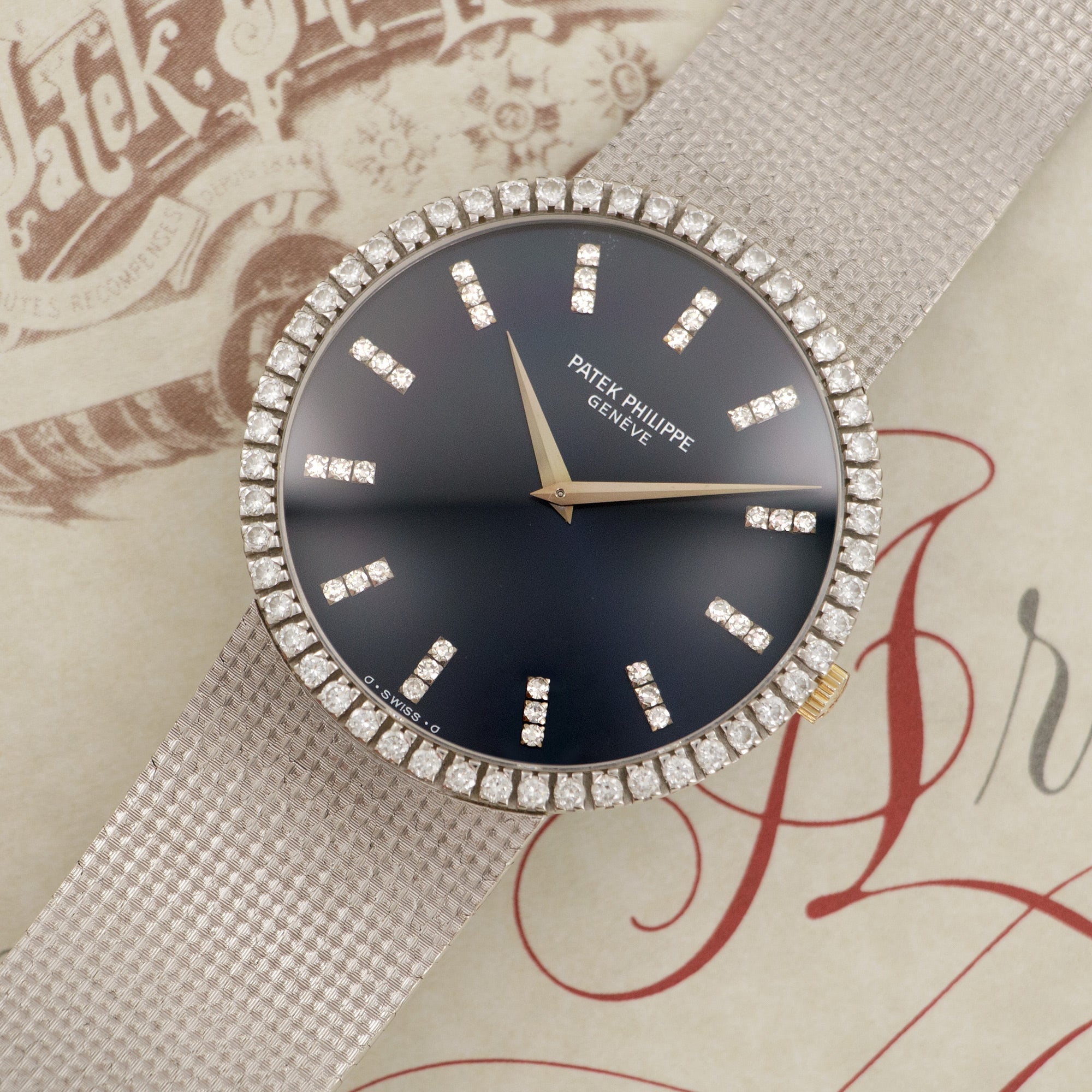 Patek Philippe - Patek Philippe White Gold Diamond Watch Ref. 3588 - The Keystone Watches