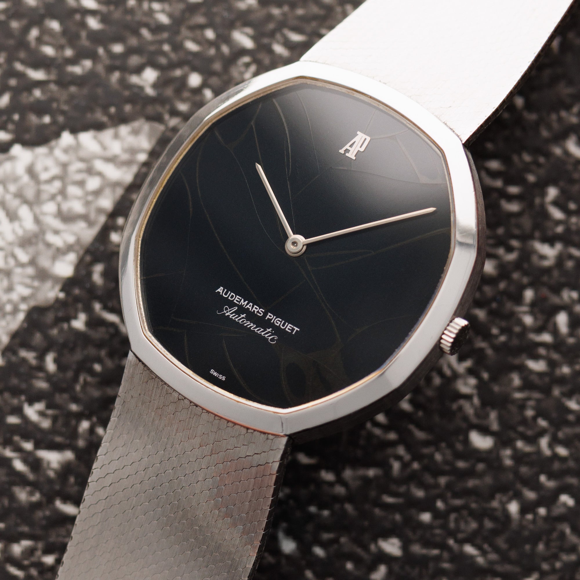 Audemars Piguet Steel Unusual Shaped Automatic Bracelet Watch Ref. 4010