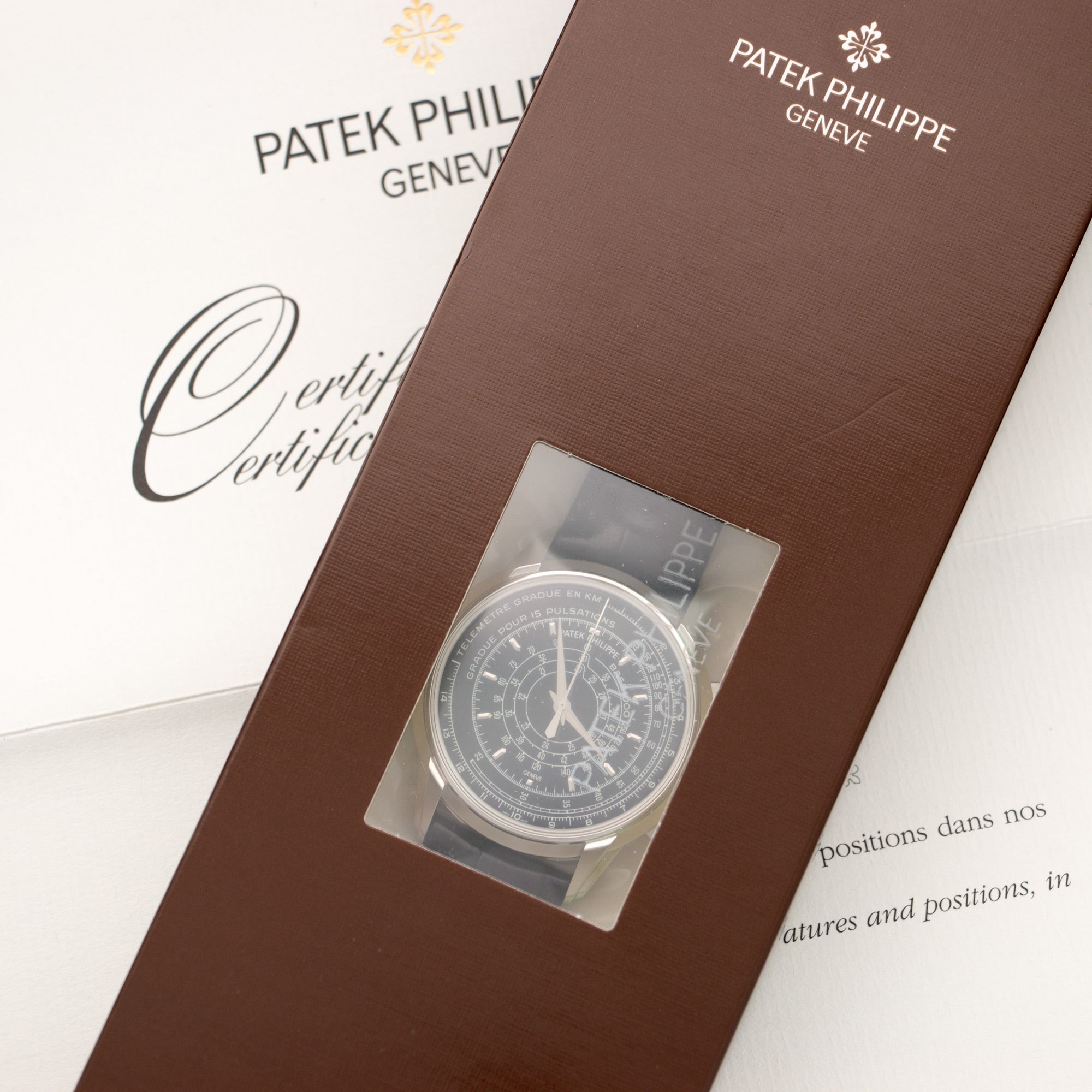 Patek Philippe - Patek Philippe Platinum Chronograph 175th Anniversary Watch Ref. 5975 in Double Sealed Condition - The Keystone Watches