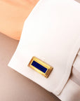 Patek Philippe 18K Yellow Gold Lapis Cufflinks, 1960s (Objet)