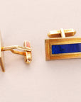 Patek Philippe 18K Yellow Gold Lapis Cufflinks, 1960s (Objet)