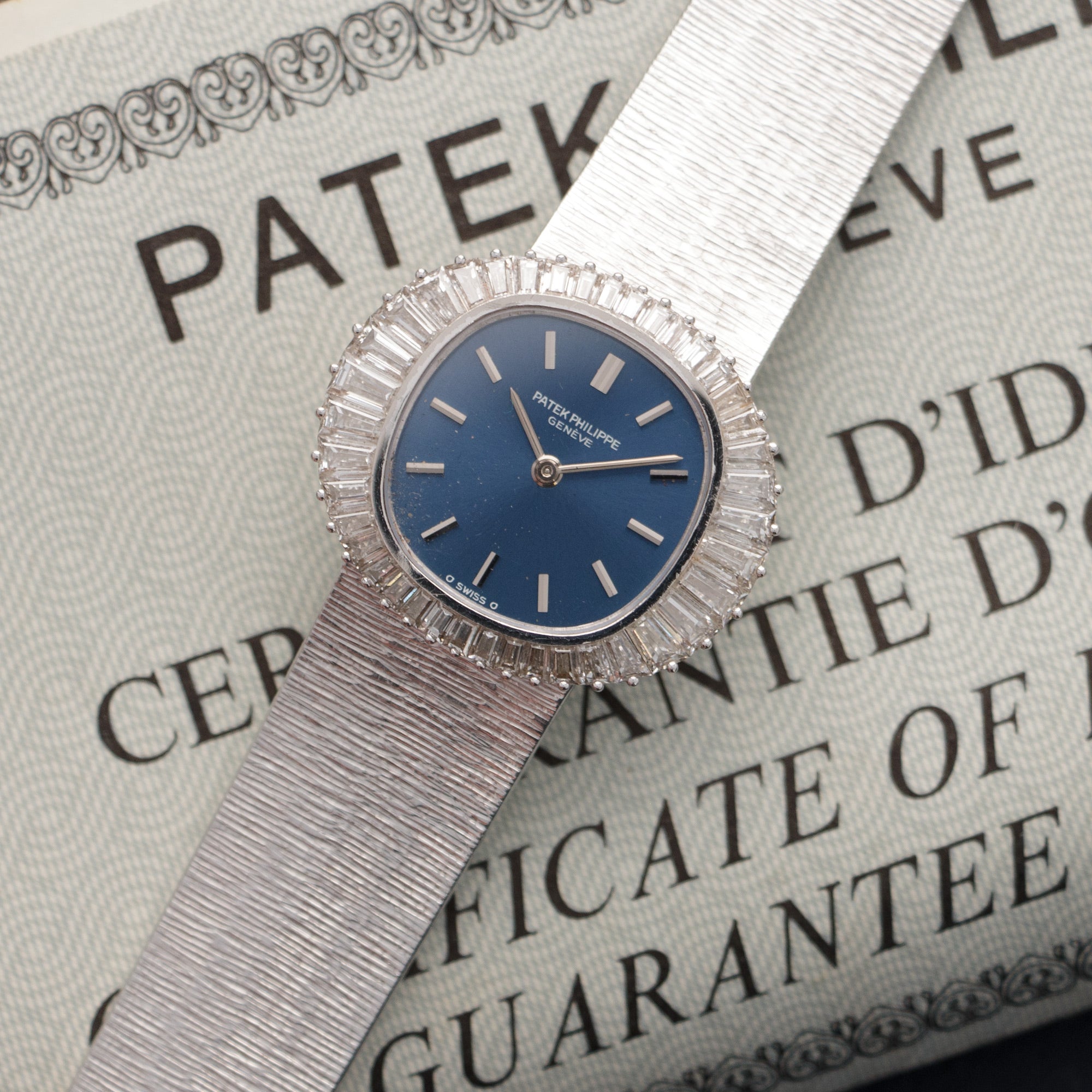 Patek Philippe White Gold Baguette Diamond Watch Ref. 4260