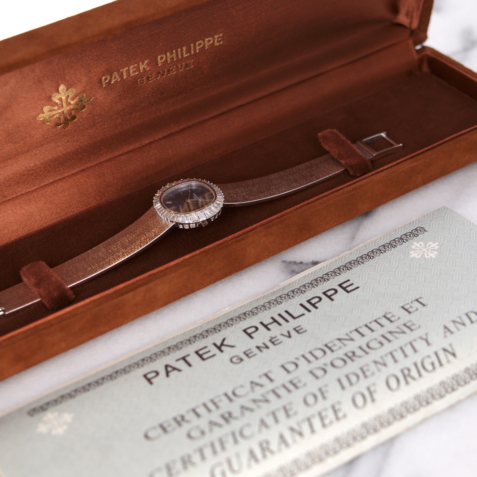 Patek Philippe White Gold Baguette Diamond Watch Ref. 4260