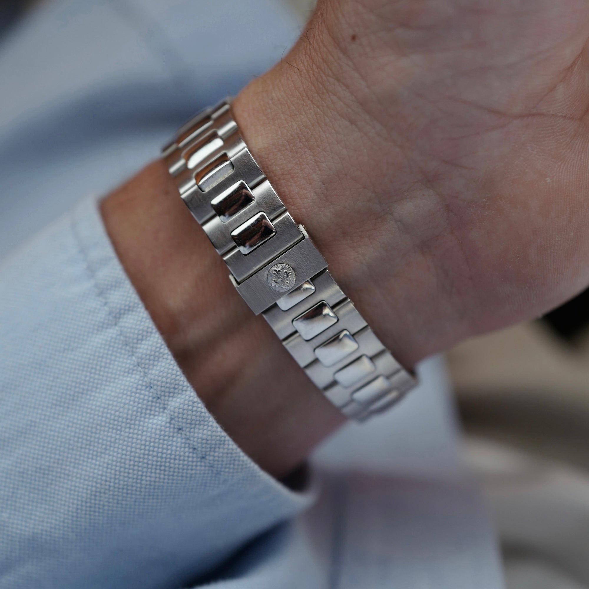 Patek Philippe Platinum Nautilus Watch Ref. 3800 with Original Box and Papers (New Arrival)