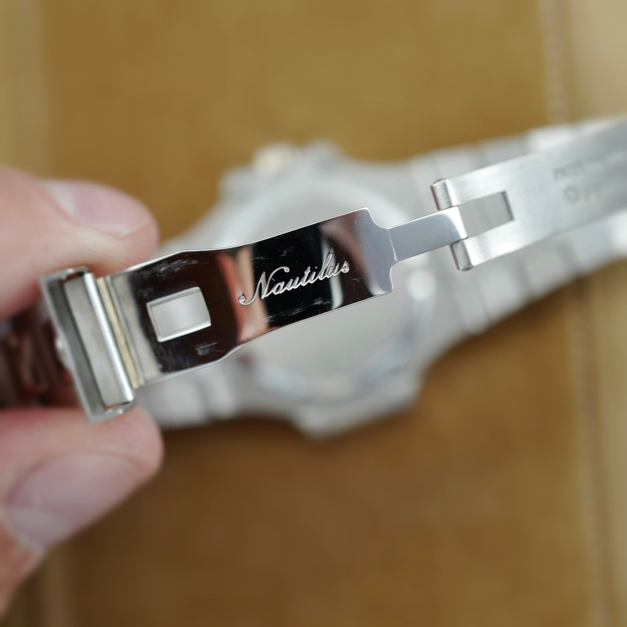 Patek Philippe Platinum Nautilus Watch Ref. 3800 with Original Box and Papers (New Arrival)