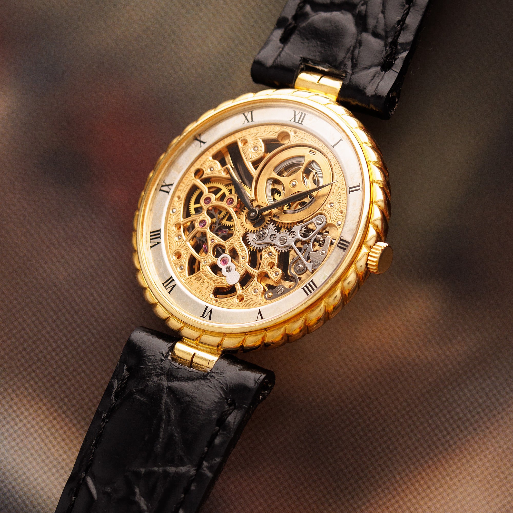 Audemars Piguet Yellow Gold Skeletonized Watch Ref. 5677