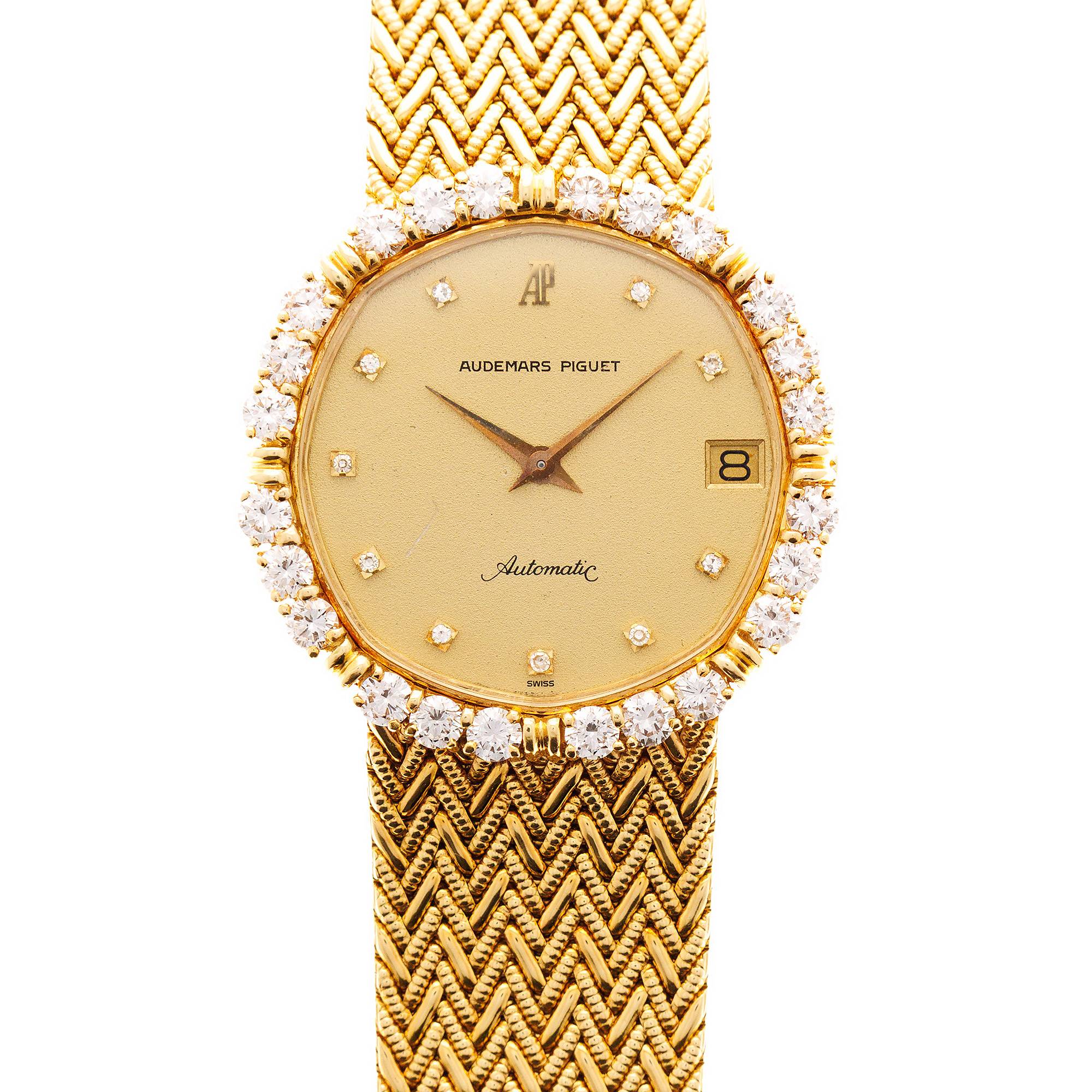 Audemars Piguet - Audemars Piguet Yellow Gold Automatic Diamond Watch - The Keystone Watches