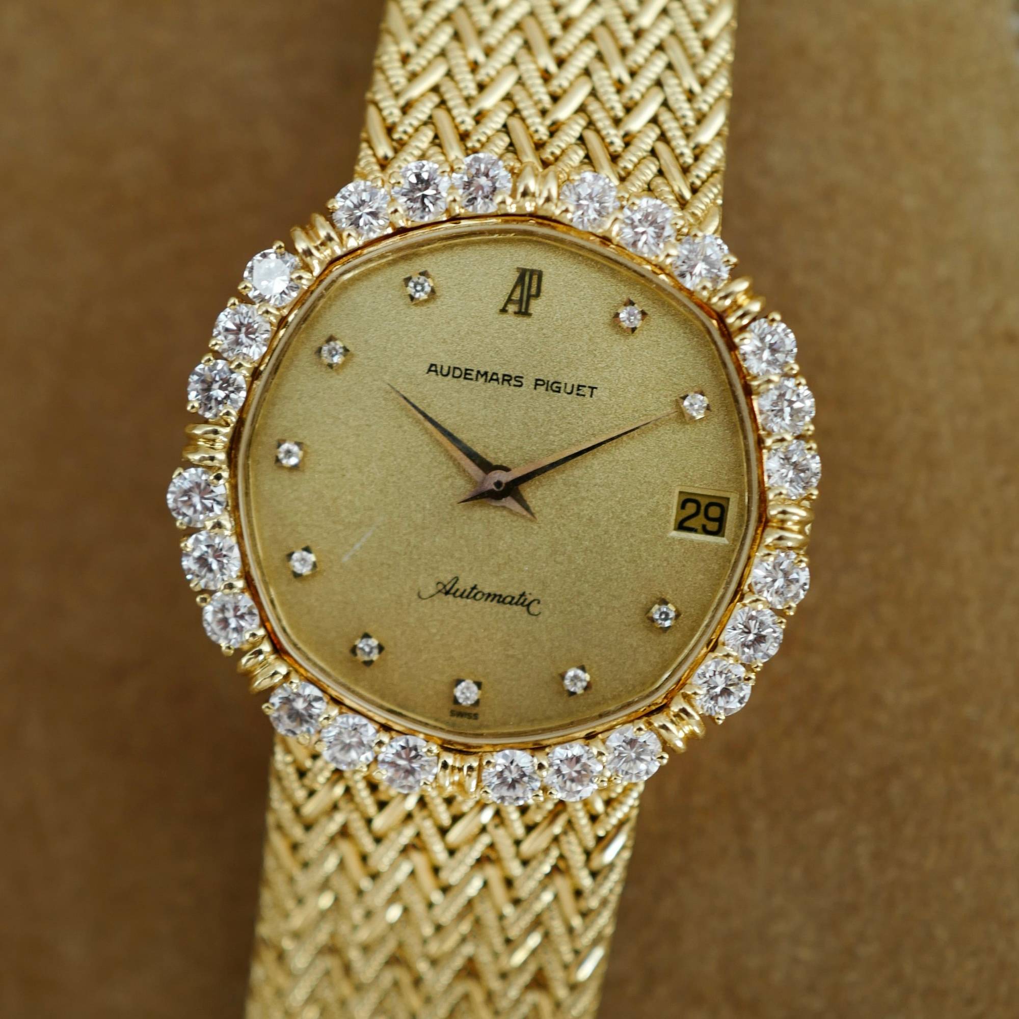 Audemars Piguet - Audemars Piguet Yellow Gold Automatic Diamond Watch - The Keystone Watches