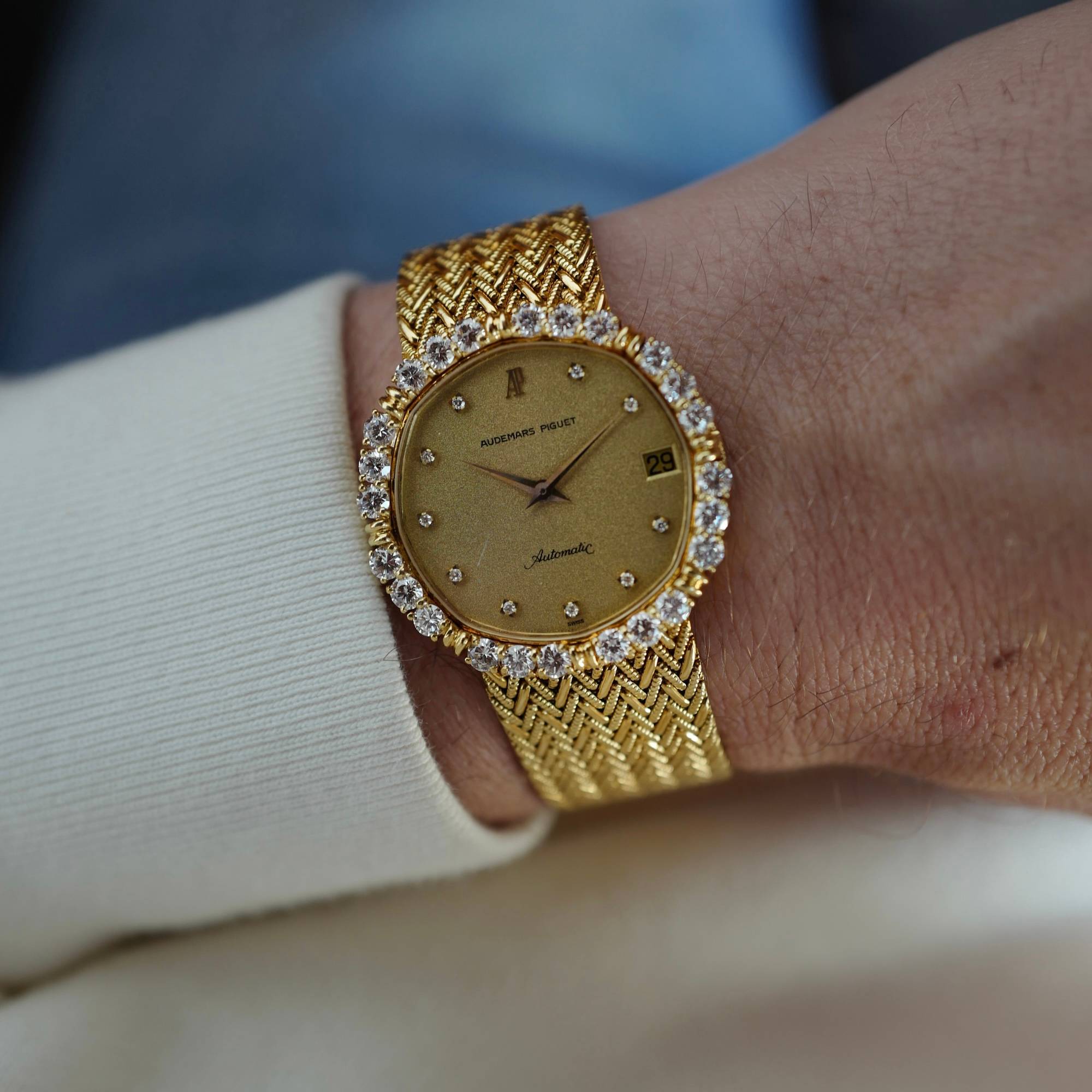 Audemars Piguet - Audemars Piguet Yellow Gold Automatic Diamond Watch - The Keystone Watches
