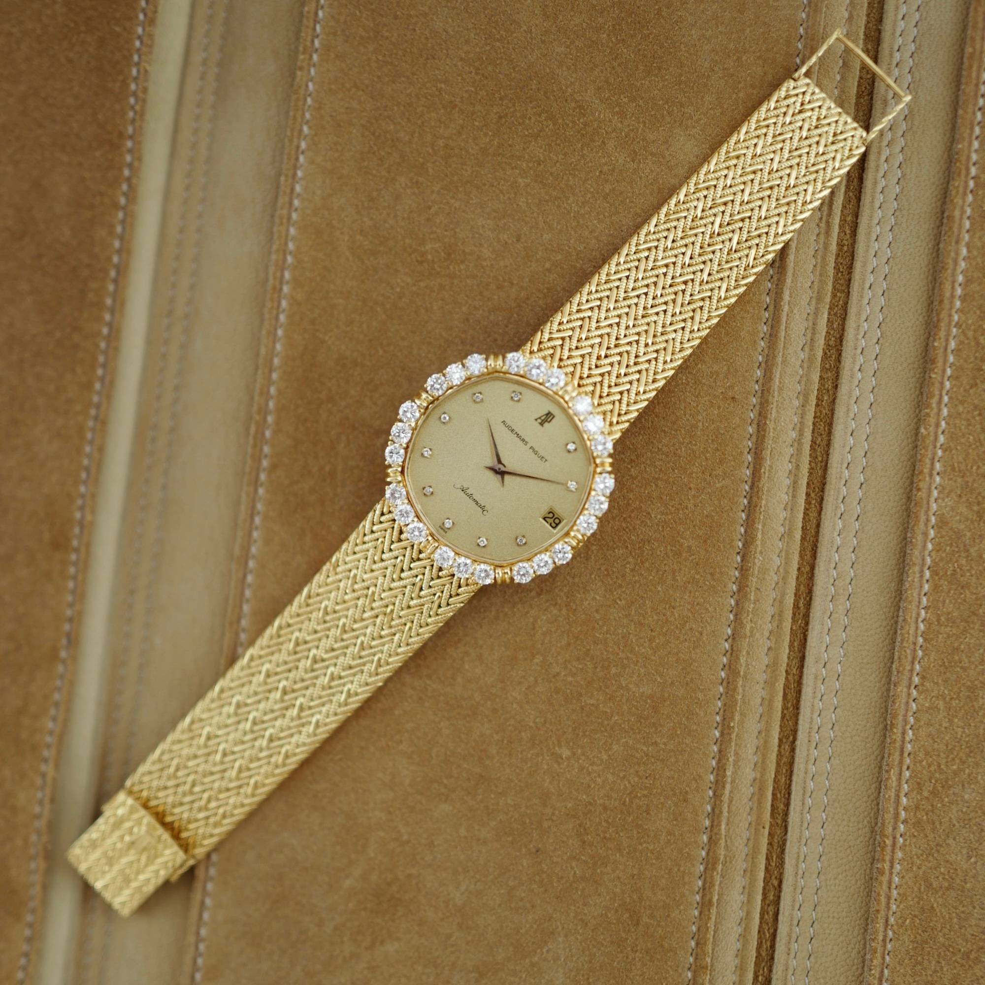 Audemars Piguet - Audemars Piguet Yellow Gold Automatic Diamond Watch - The Keystone Watches