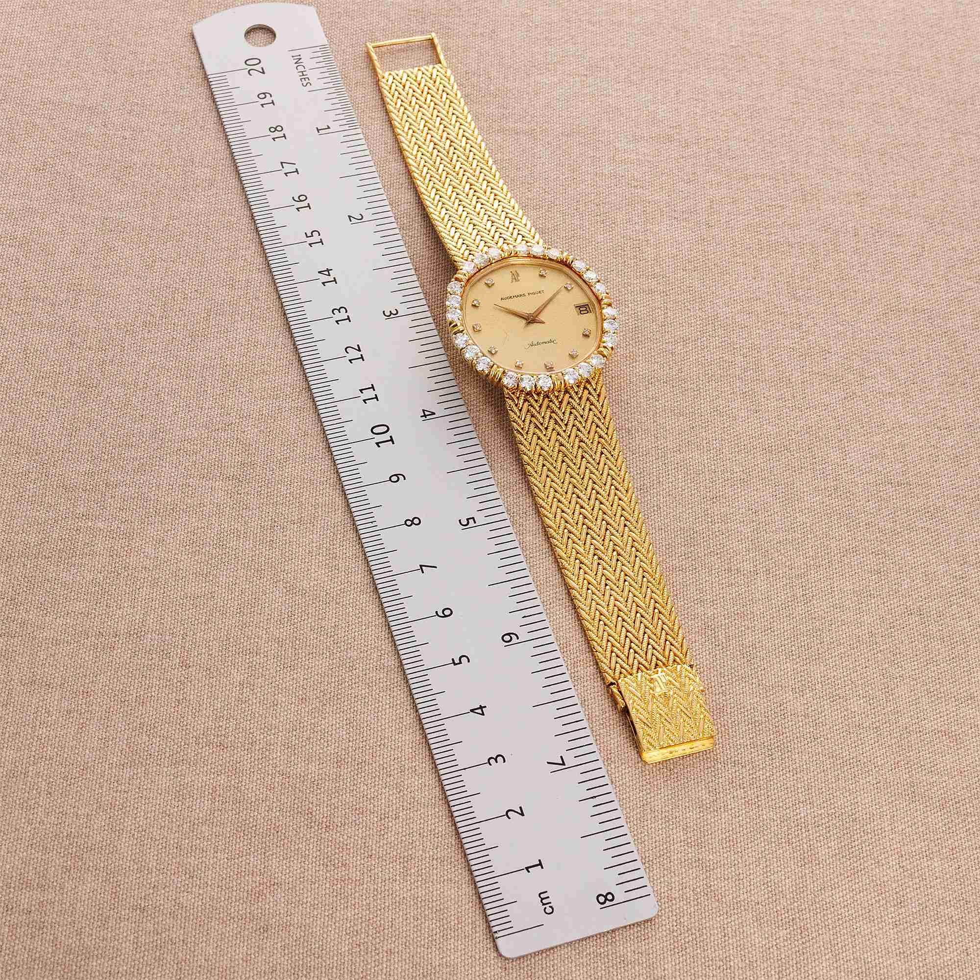Audemars Piguet - Audemars Piguet Yellow Gold Automatic Diamond Watch - The Keystone Watches