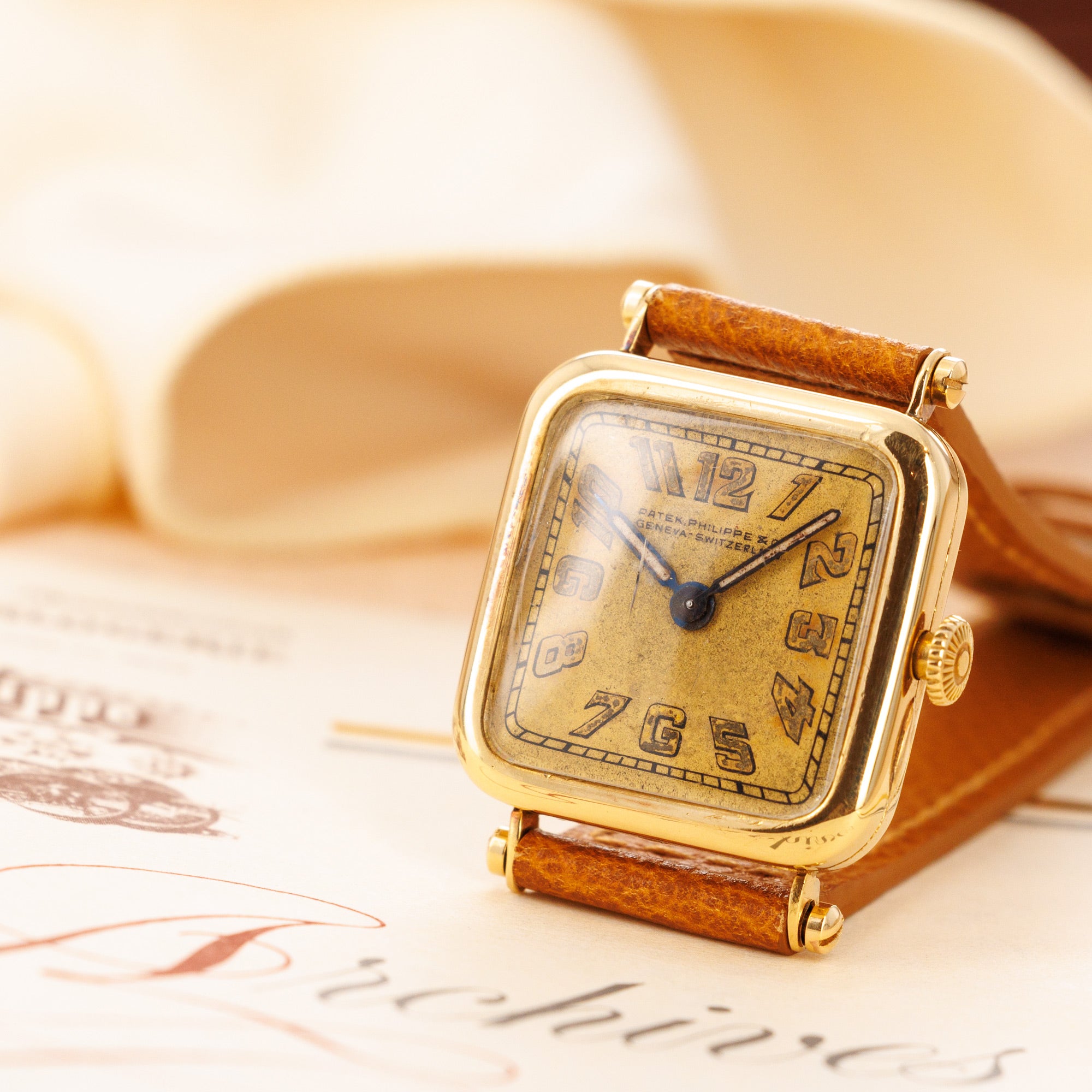 Patek Philippe Yellow Gold Square Watch Ref. 5 from 1920