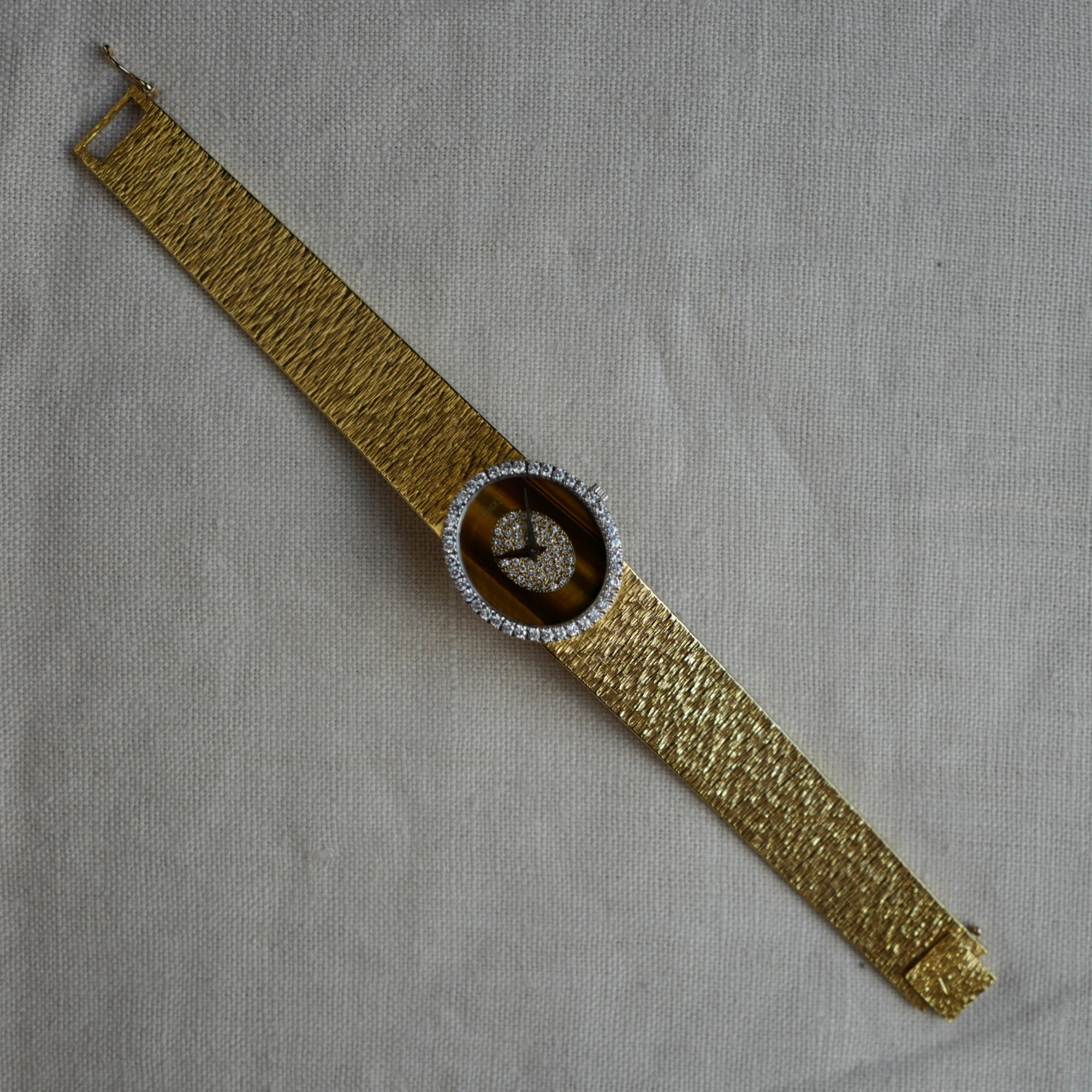 Piaget - Piaget Yellow Gold Tigerseye Diamond Watch Ref. 9826 - The Keystone Watches