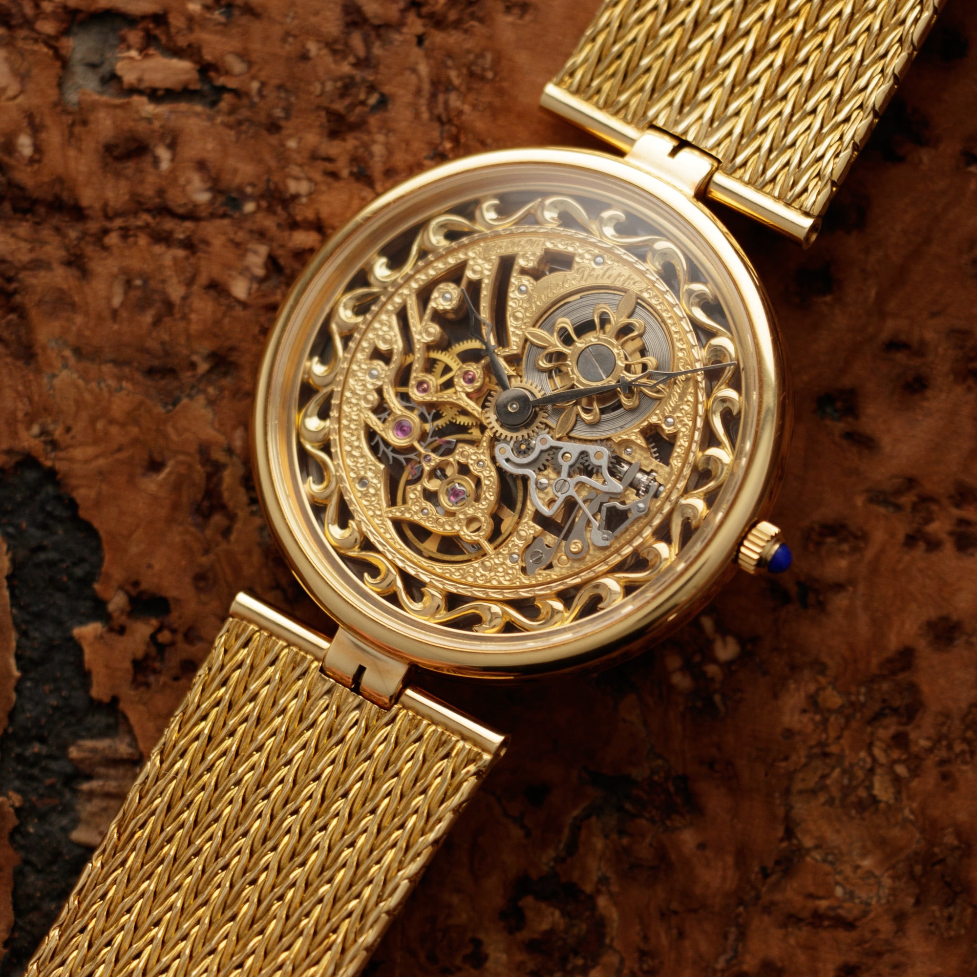 Patek Philippe Yellow Gold Skeleton Watch Ref. 3883