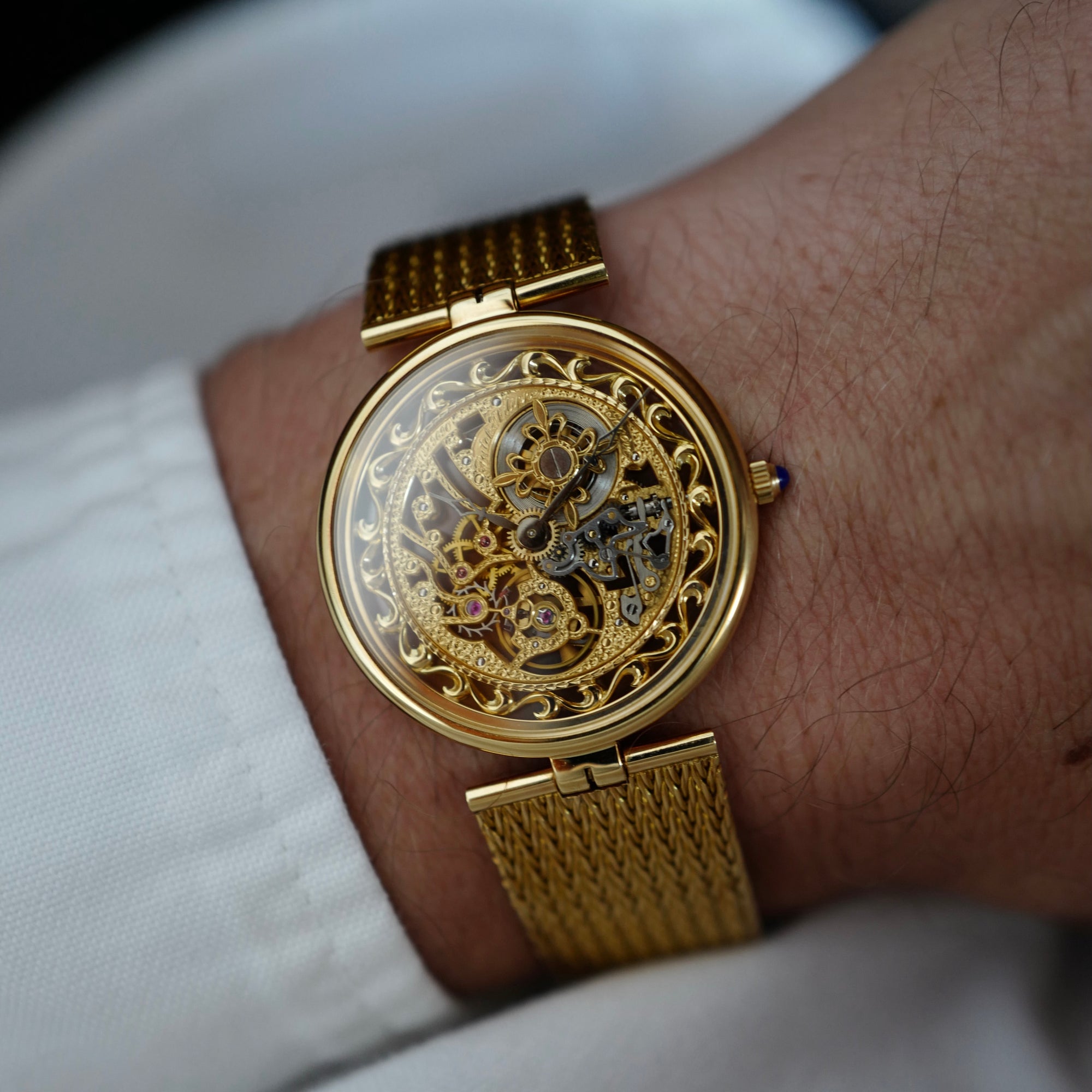 Patek Philippe Yellow Gold Skeleton Watch Ref. 3883