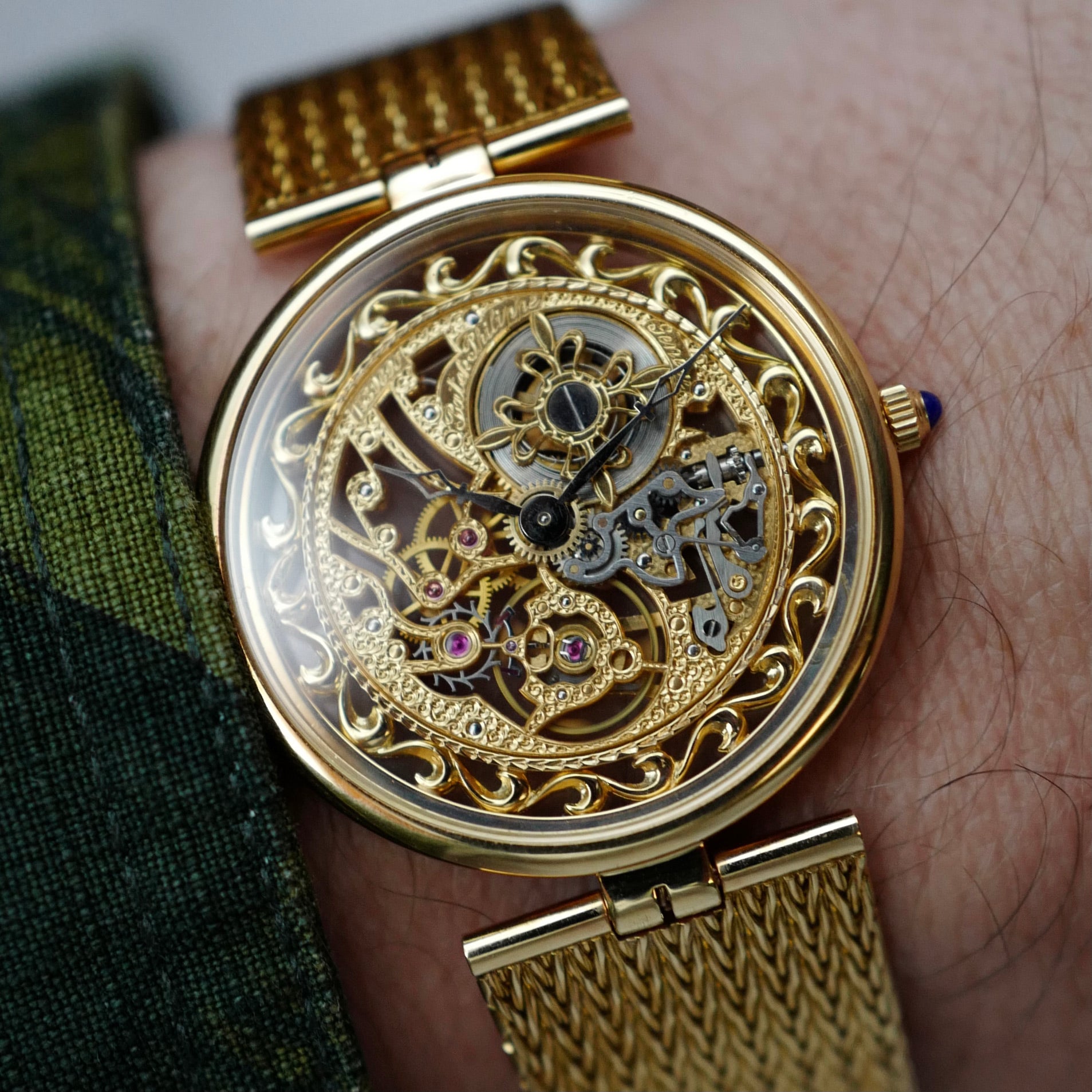 Patek Philippe Yellow Gold Skeleton Watch Ref. 3883