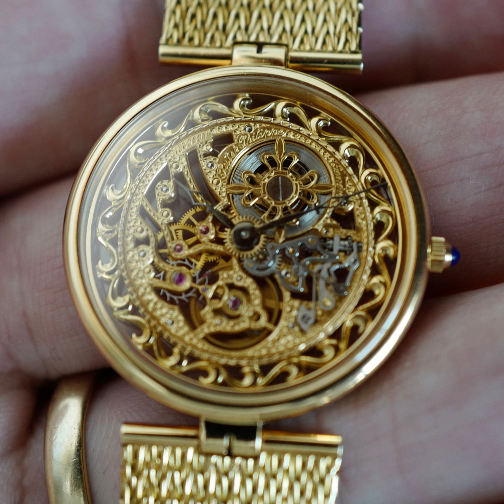 Patek Philippe Yellow Gold Skeleton Watch Ref. 3883