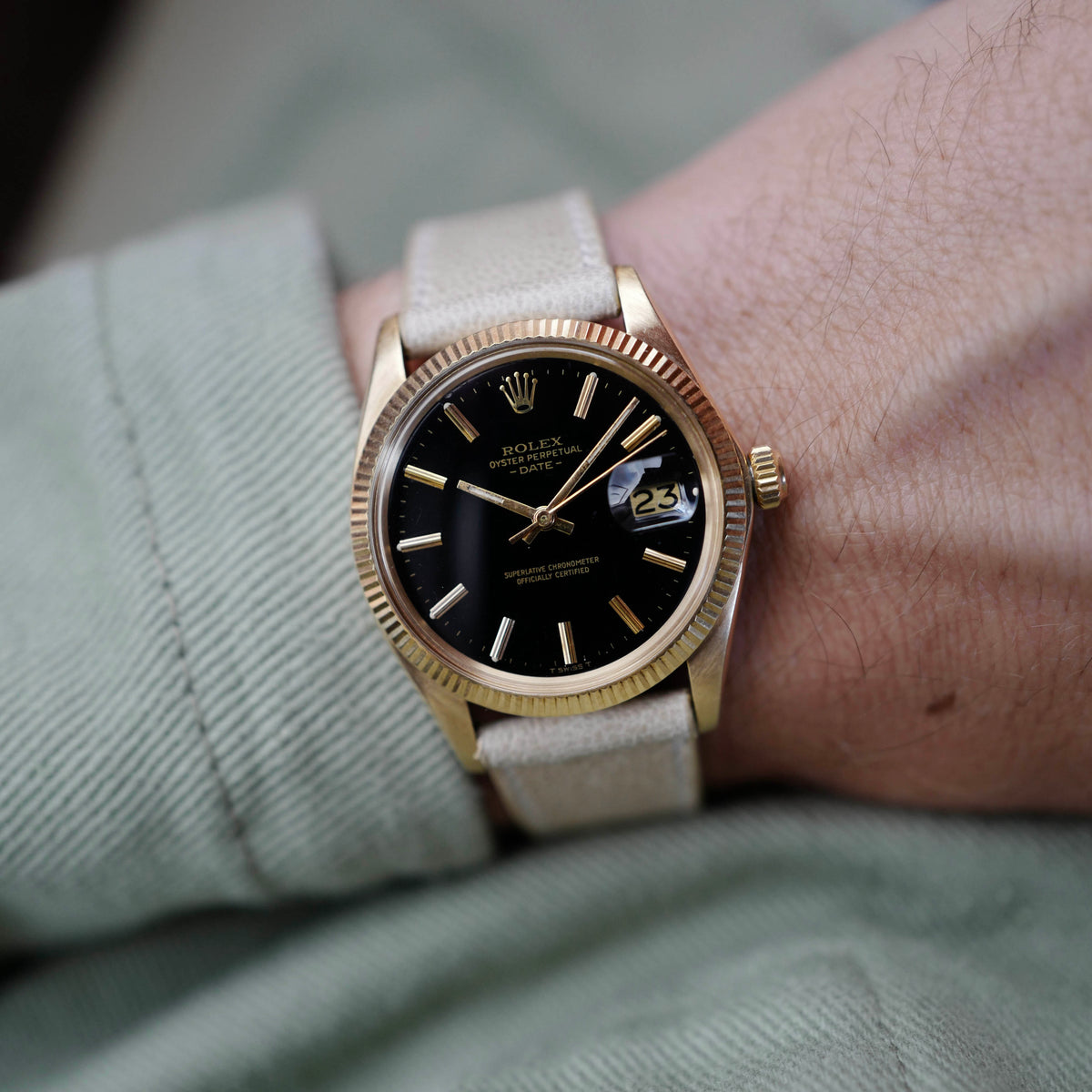 Rolex Date 1503 14k YG