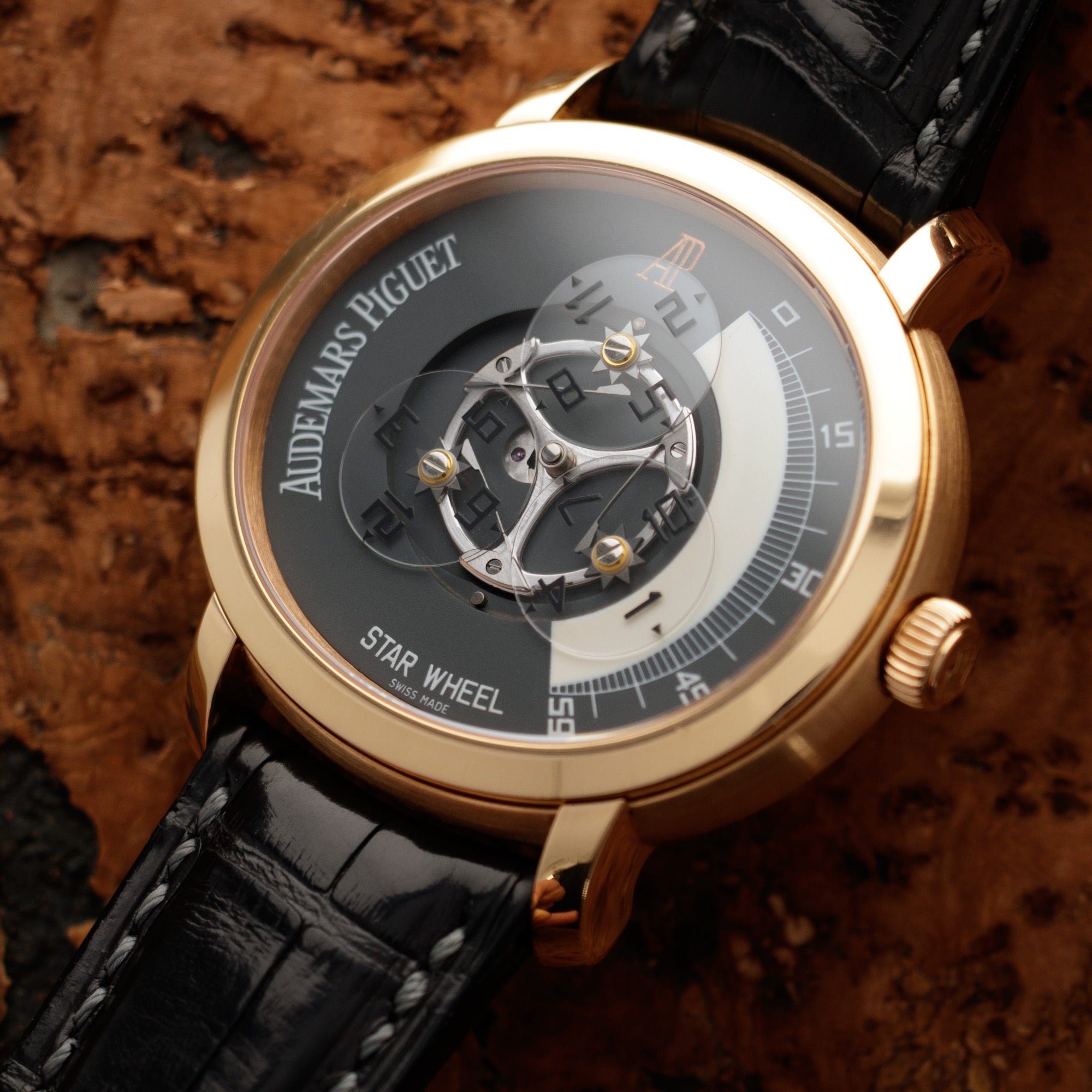 Audemars Piguet Rose Gold Star Wheel Millenary Watch Ref. 25898