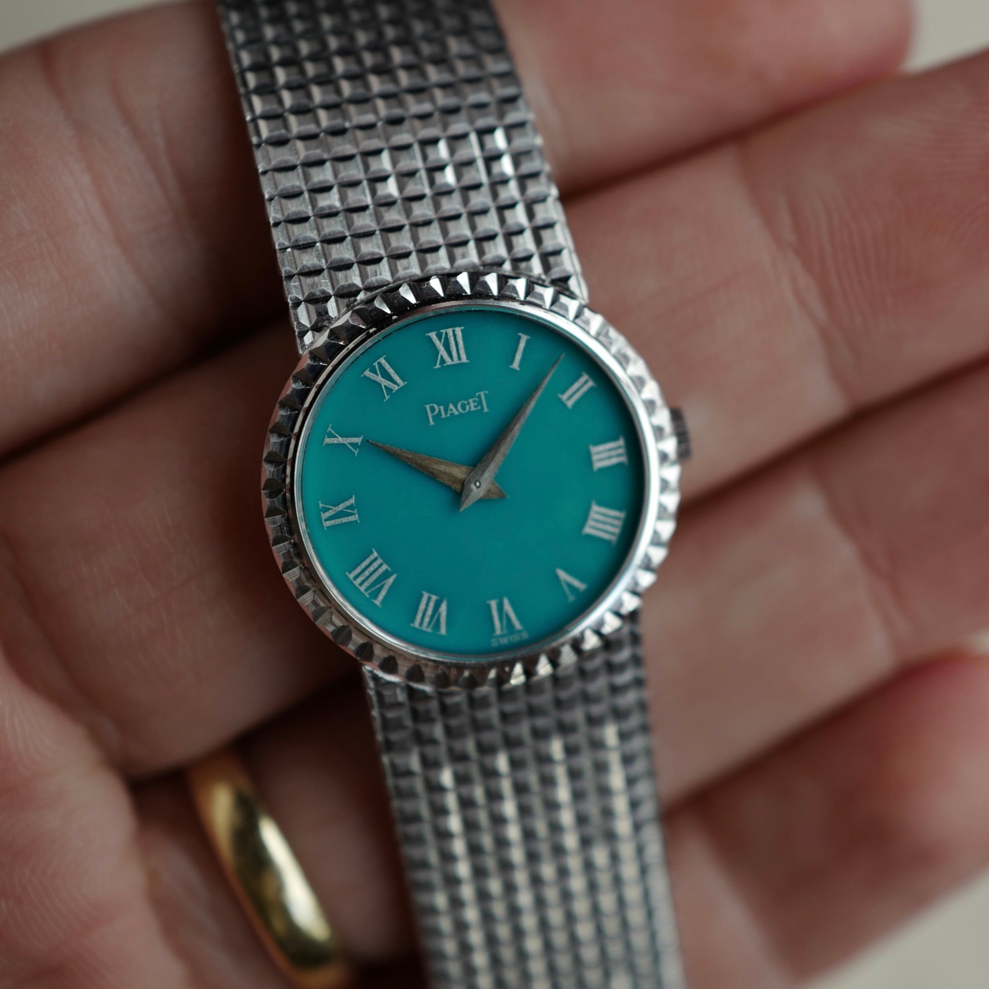 Piaget - Piaget White Gold Mechancial Watch Turquoise Dial Ref. 924N24 - The Keystone Watches
