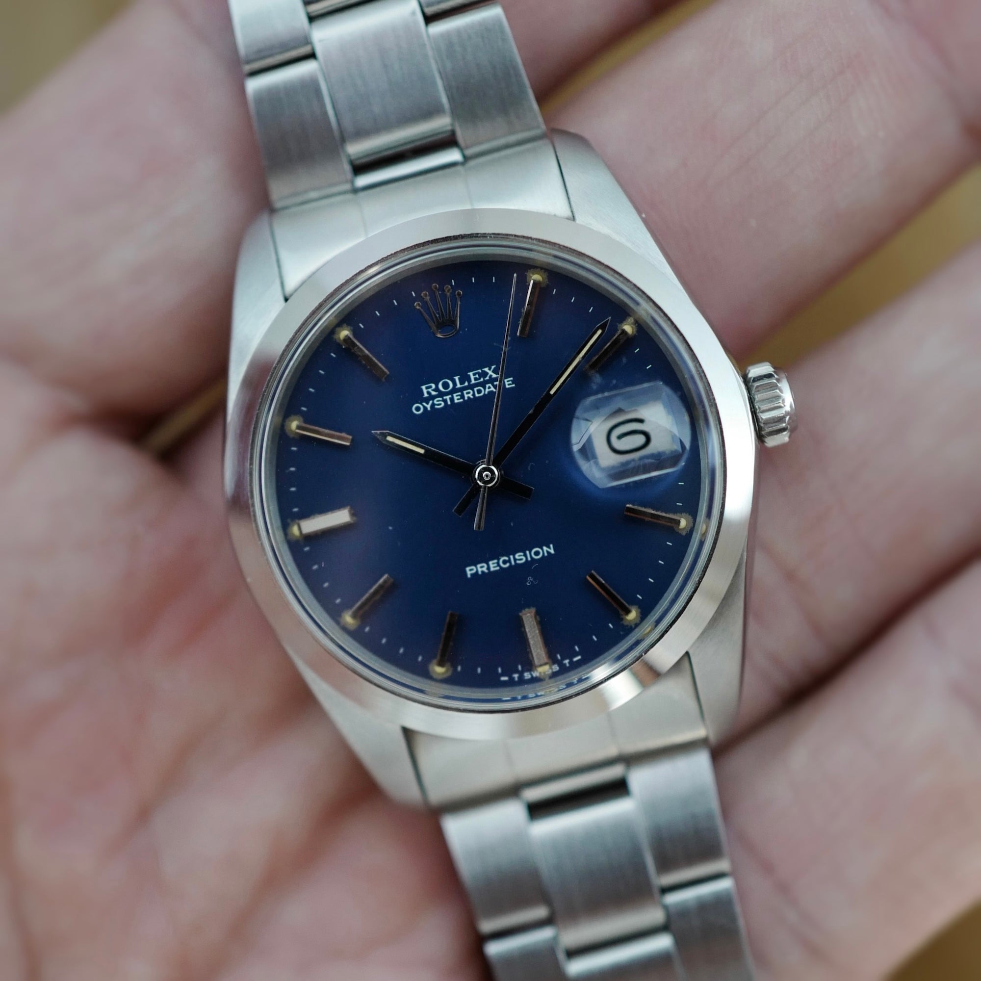 Rolex - Rolex Steel Blue Oysterdate Ref. 6694 in New Old Stock Condition (New Arrival) - The Keystone Watches
