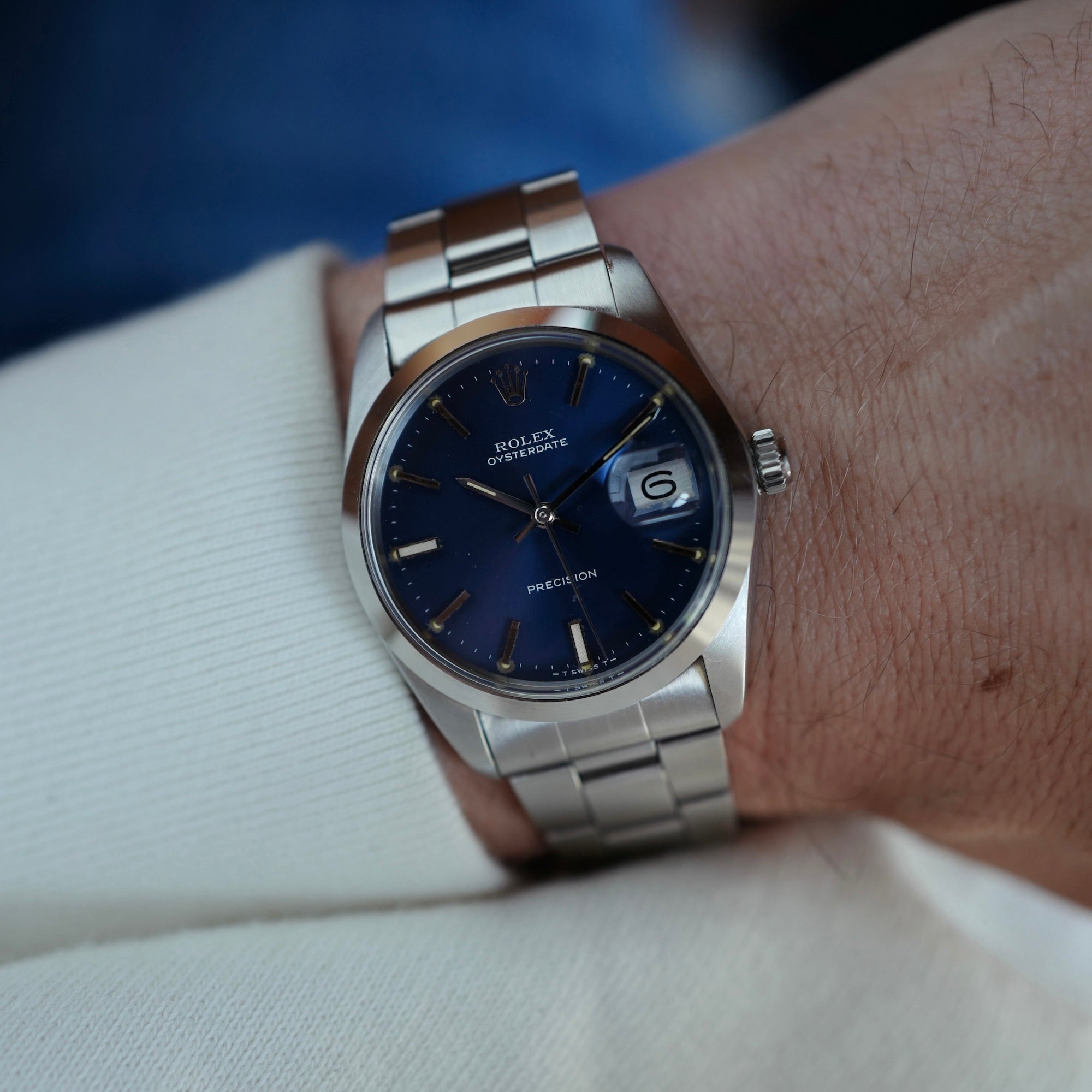 Rolex - Rolex Steel Blue Oysterdate Ref. 6694 in New Old Stock Condition (New Arrival) - The Keystone Watches