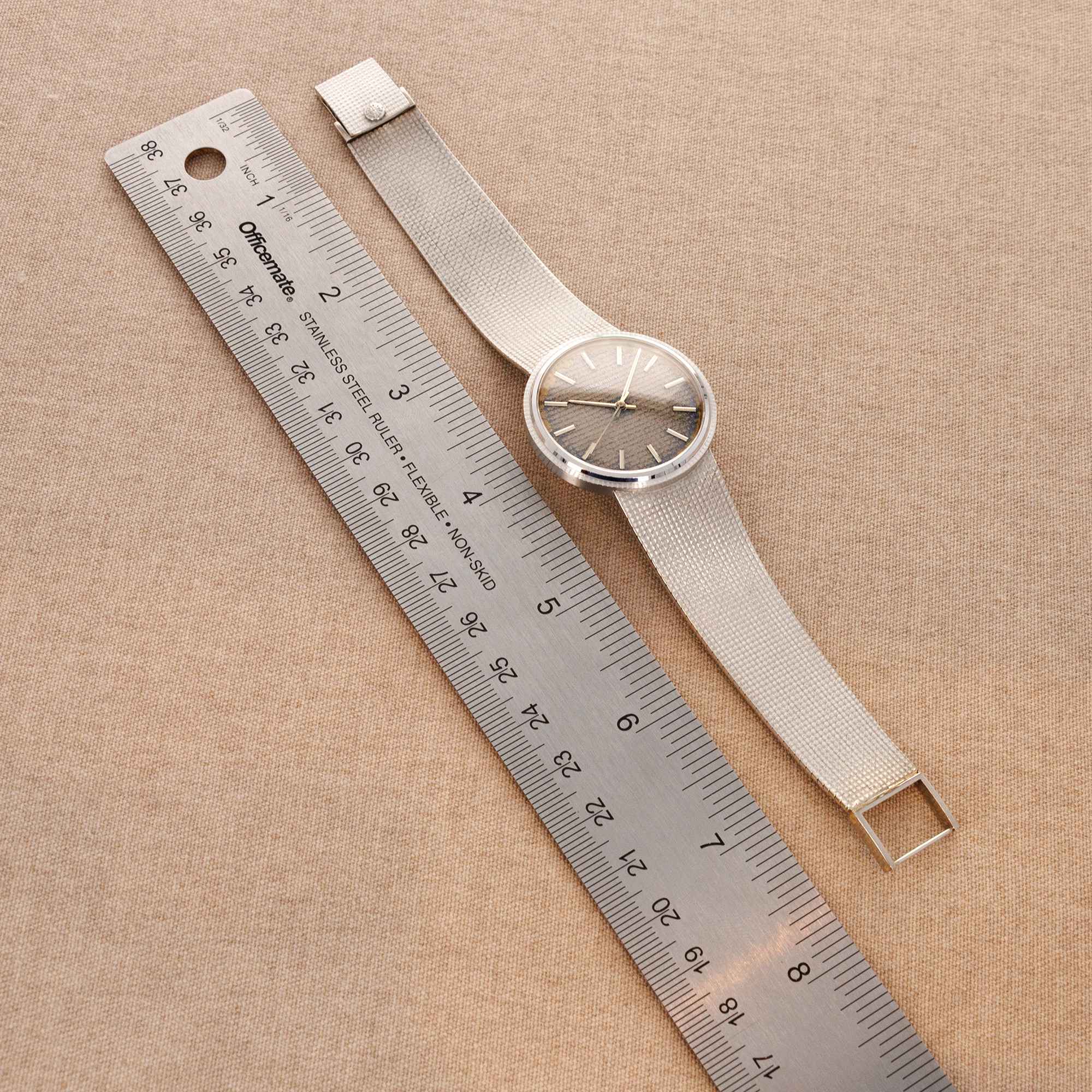 Patek Philippe White Gold Backwind Calatrava Ref. 3563 with Original Warranty