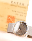 Patek Philippe - Patek Philippe White Gold Backwind Calatrava Ref. 3563 with Original Warranty - The Keystone Watches