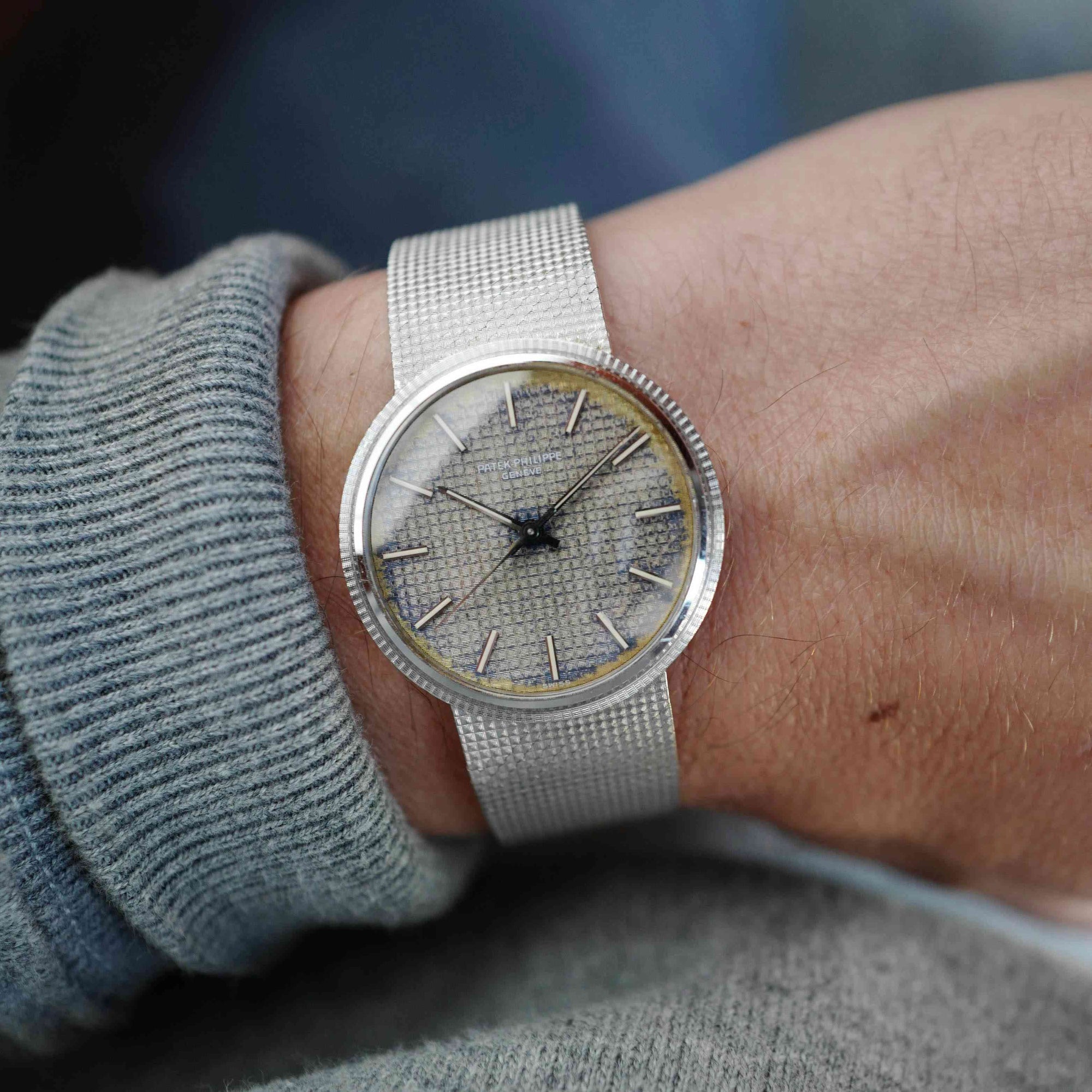 Patek Philippe White Gold Backwind Calatrava Ref. 3563 with Original Warranty