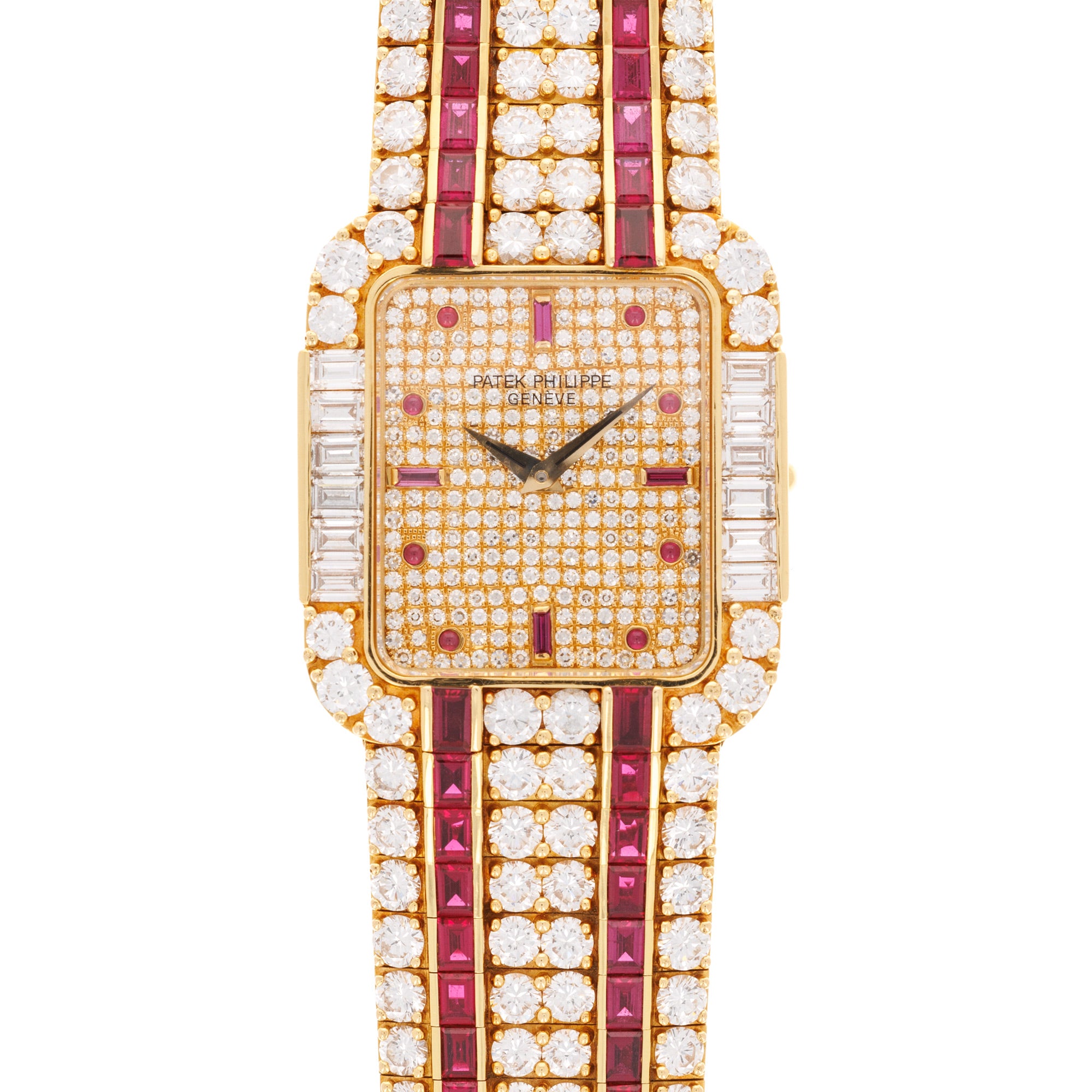 Patek Philippe Yellow Gold Diamond & Ruby Watch Ref. 3968