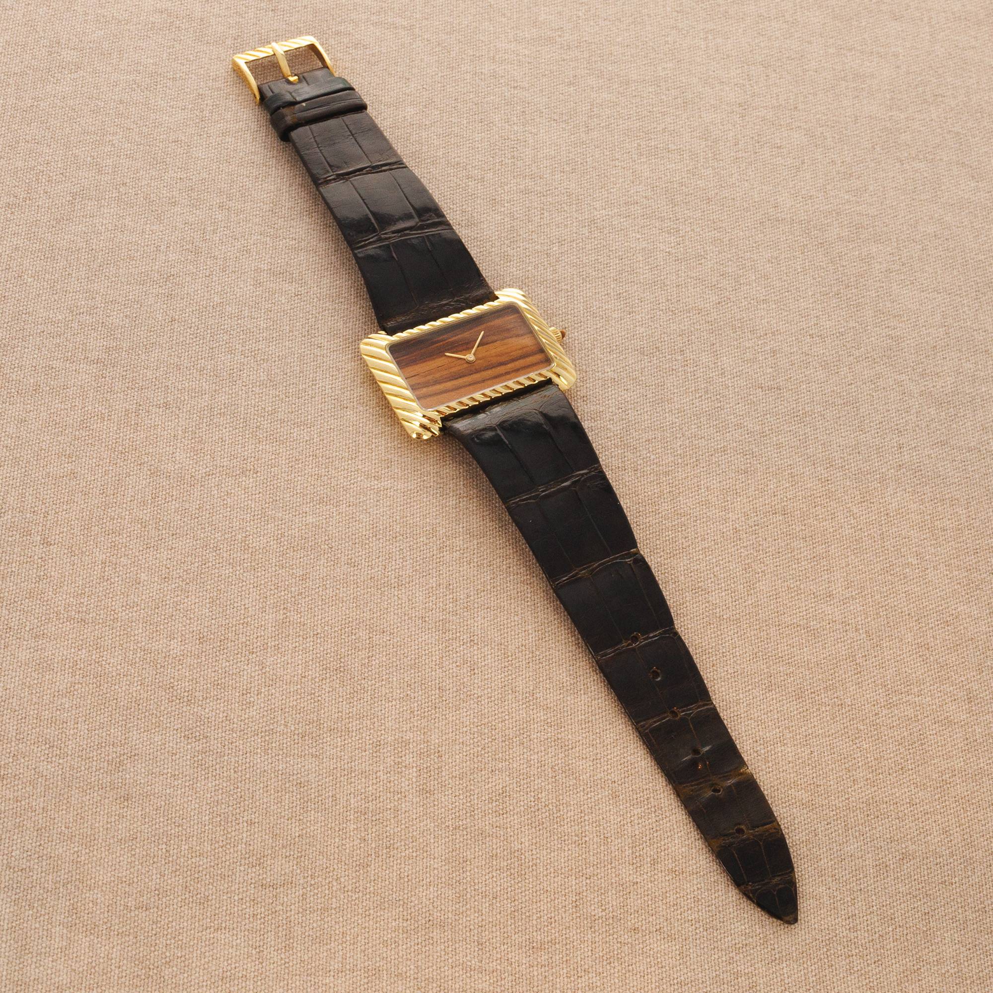 Gerald Genta - Gerald Genta Yellow Gold Wood Dial Watch - The Keystone Watches