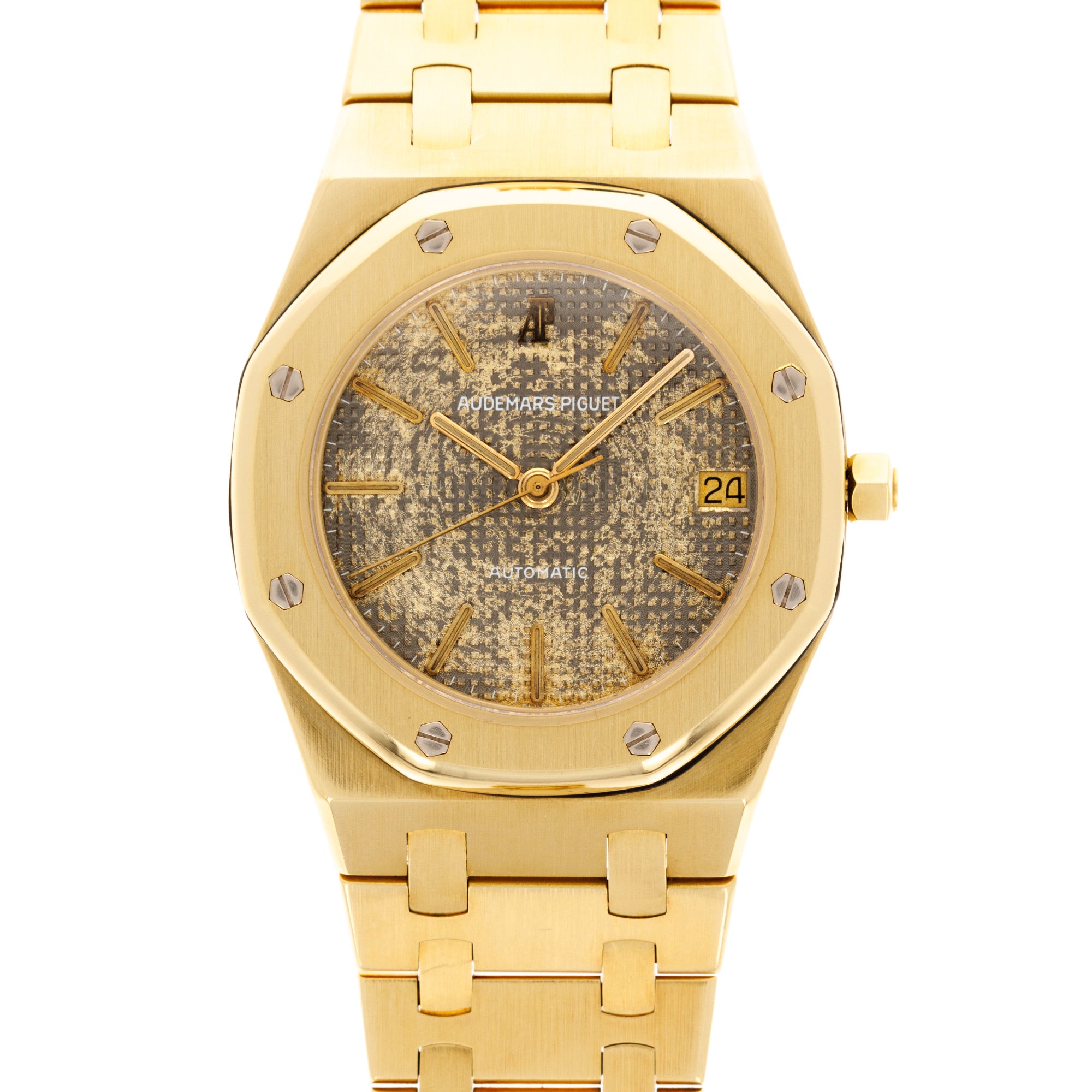 Audemars Piguet Yellow Gold Royal Oak Watch Ref. 4100 with Tropical Dial