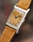 Audemars Piguet - Audemars Piguet White Gold Tank Watch with Luminous Arabic Numerals - The Keystone Watches