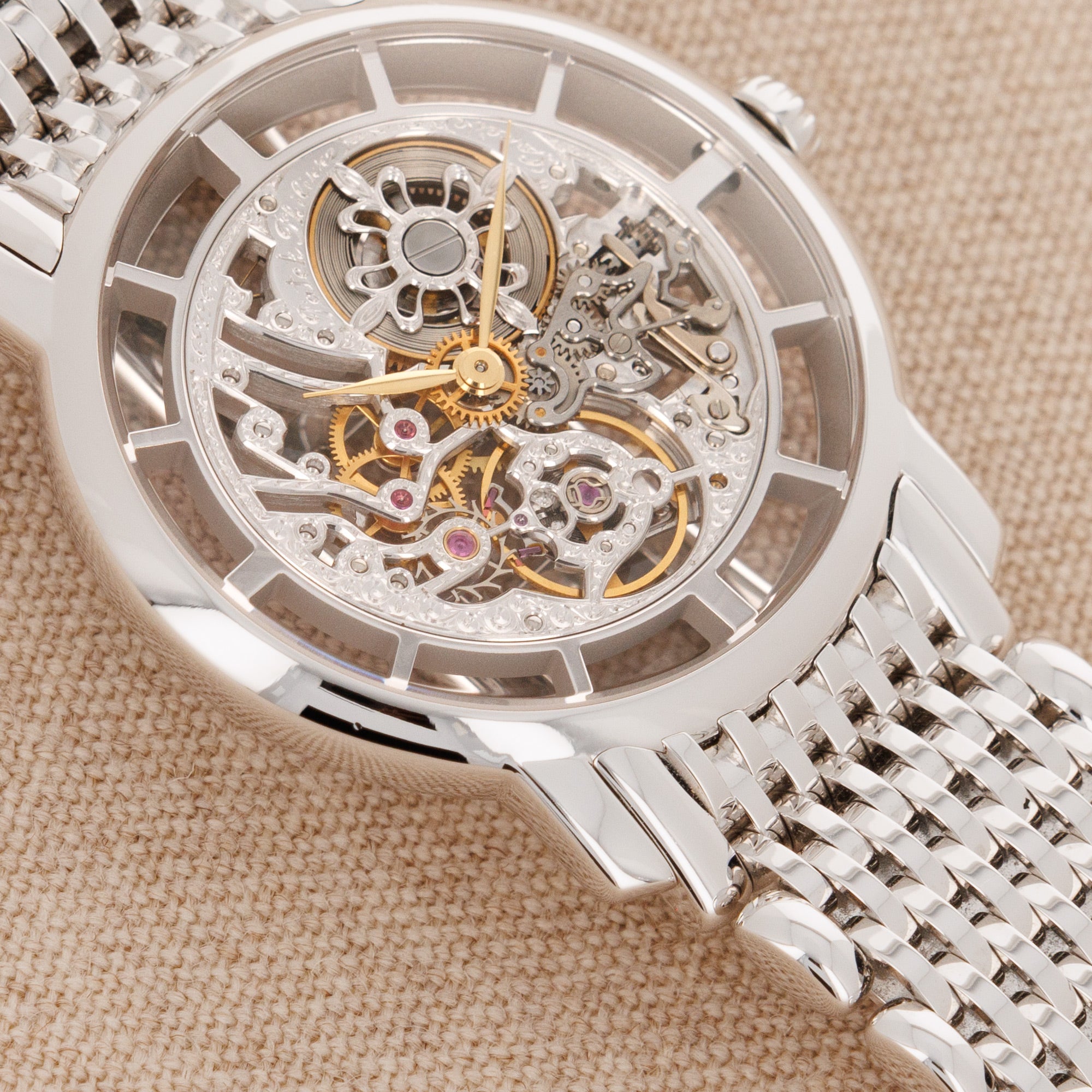 Patek Philippe White Gold Skeletonized Calatrava Watch Ref. 7180