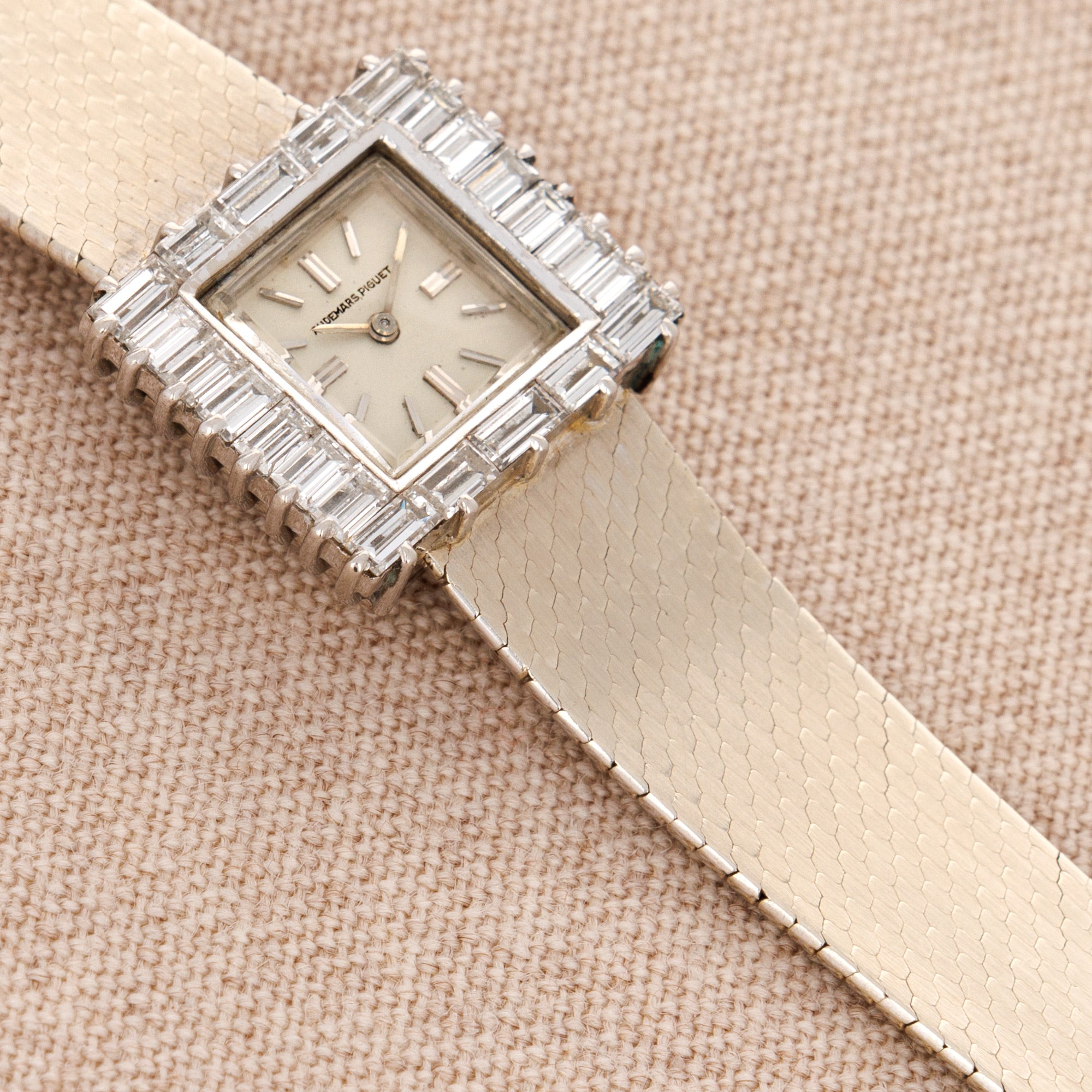Audemars Piguet White Gold and Baguette Diamond Watch