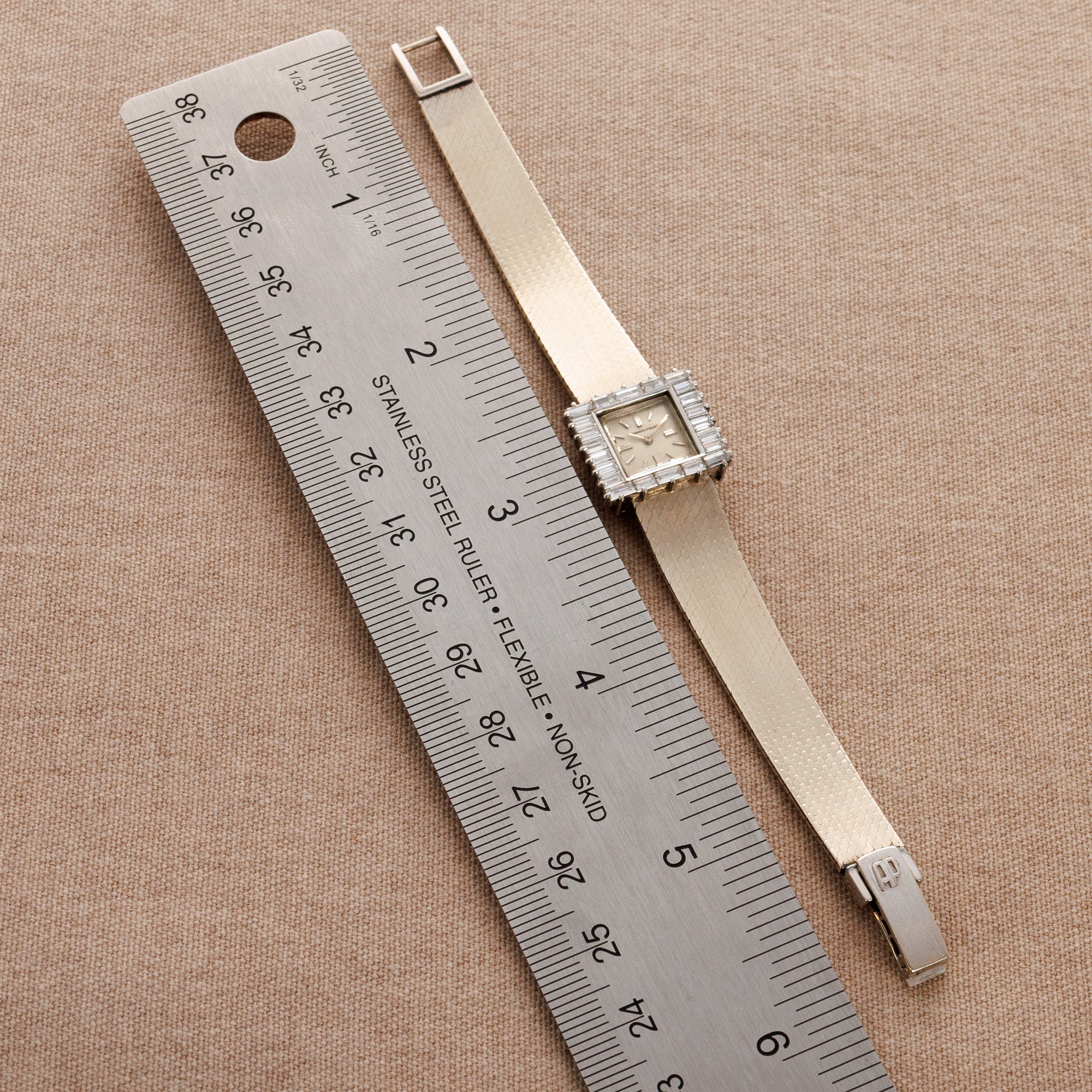 Audemars Piguet White Gold and Baguette Diamond Watch