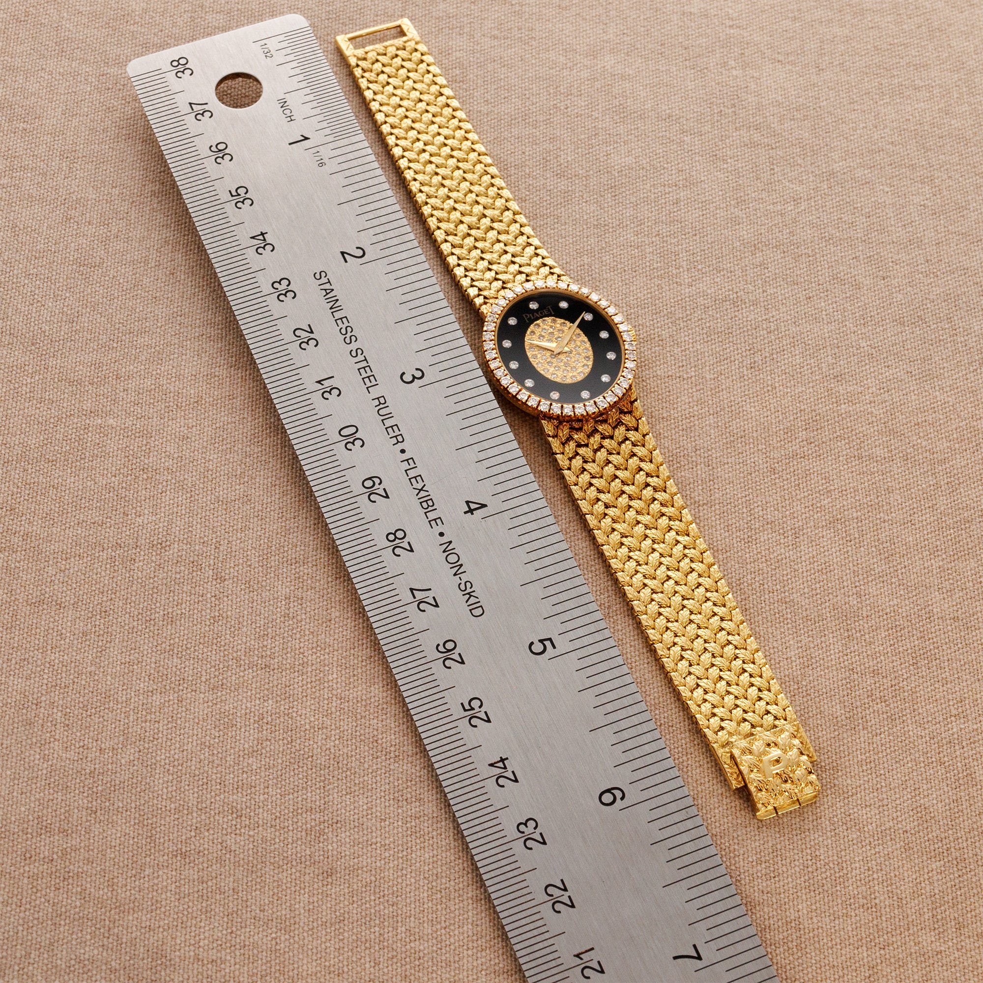 Piaget Yellow Gold, Onyx and Diamond Watch Ref. 9826