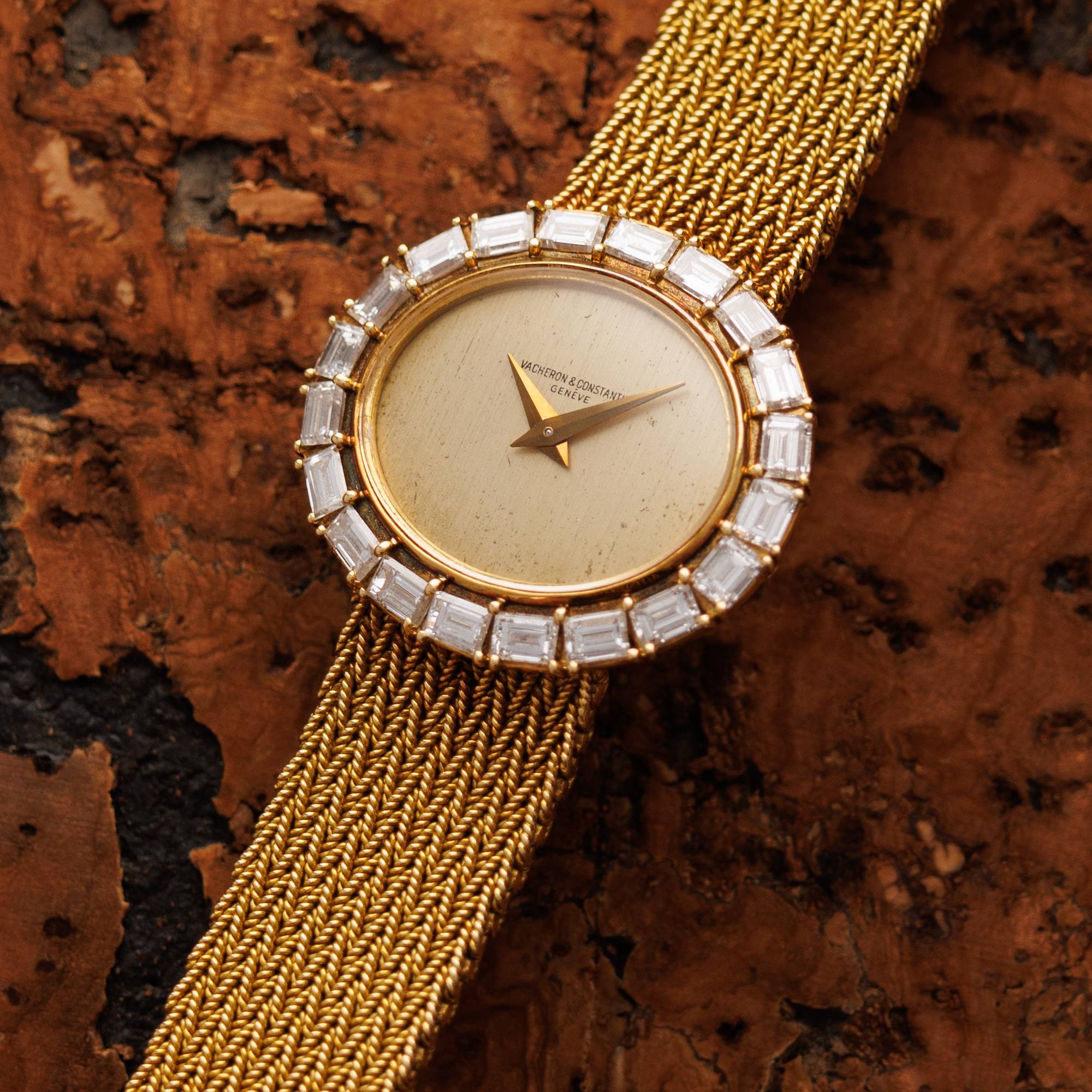 Vacheron Constantin - Vacheron Constantin Yellow Gold Watch with Baguette Diamonds - The Keystone Watches