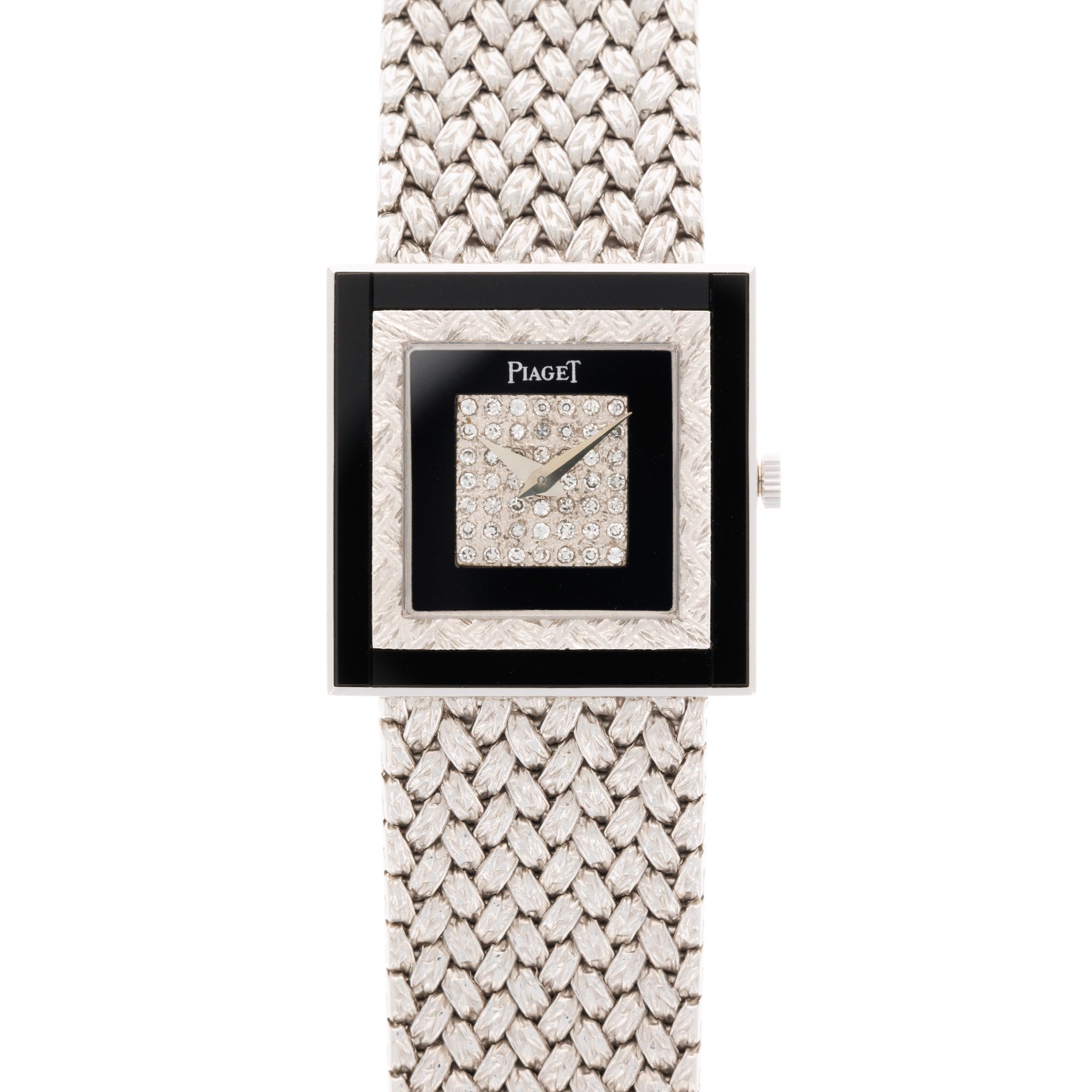 Piaget - Piaget White Gold Onyx Diamond Watch Ref. 9208D2 - The Keystone Watches