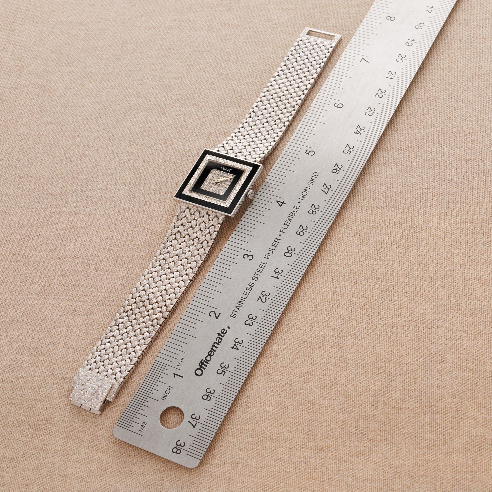 Piaget - Piaget White Gold Onyx Diamond Watch Ref. 9208D2 - The Keystone Watches