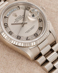 Rolex White Gold Day Date Ref. 18239 with Factory Diamond Dial