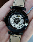 Franck Muller White Gold Double Mystery with Black Diamonds and Sapphires