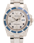 Rolex White Gold Submariner Diamond Sapphire Watch Ref. 116659SABR