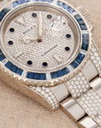 Rolex White Gold Submariner Diamond Sapphire Watch Ref. 116659SABR