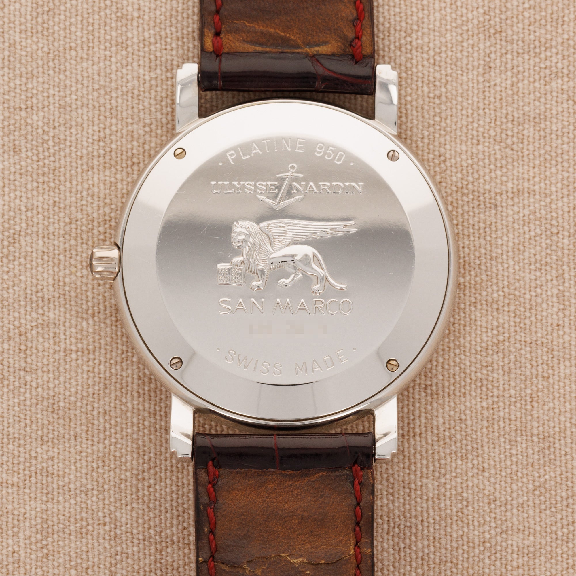 Ulysse Nardin Platinum San Marco Watch with Cloisonne Ship