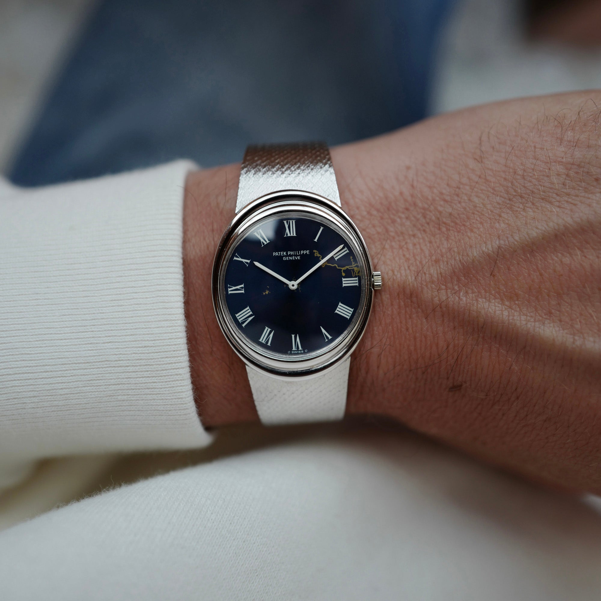 Patek White Gold Golden Ellipse Watch Ref. 3594