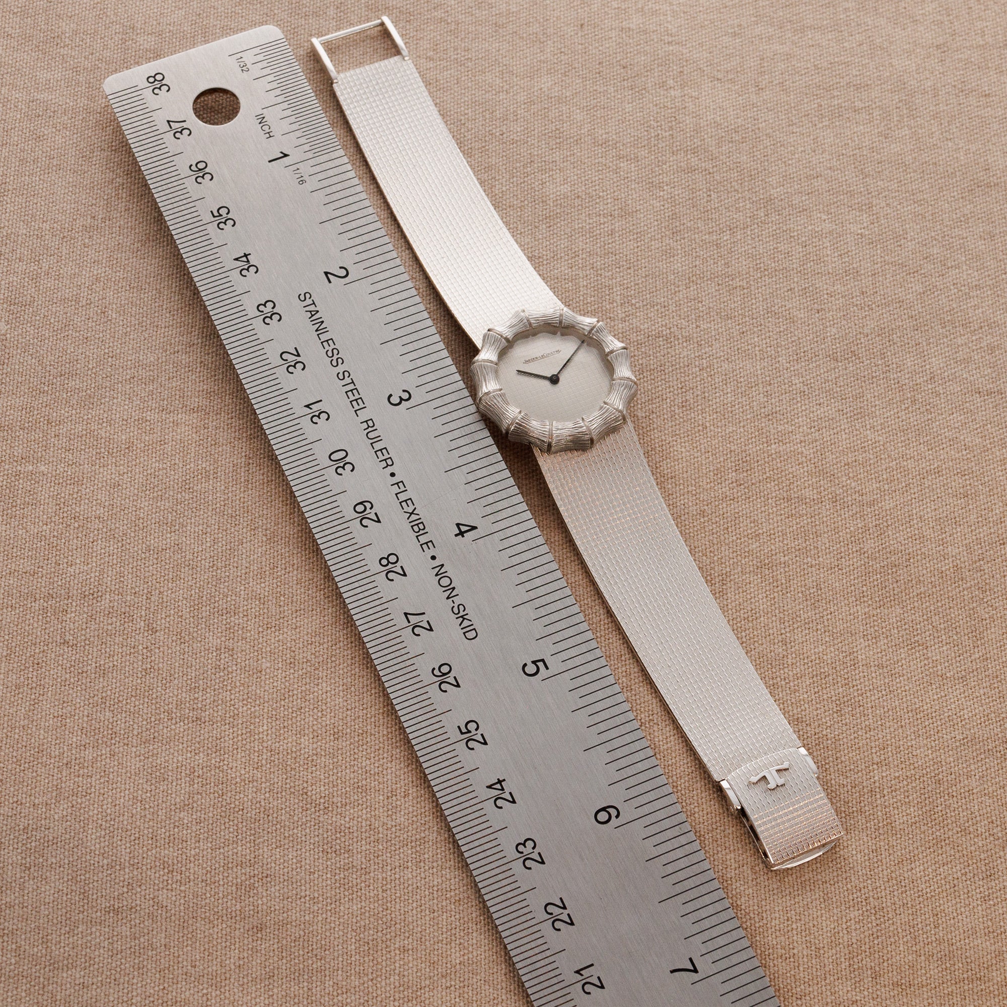 Jaeger Lecoultre White Gold Bamboo Watch