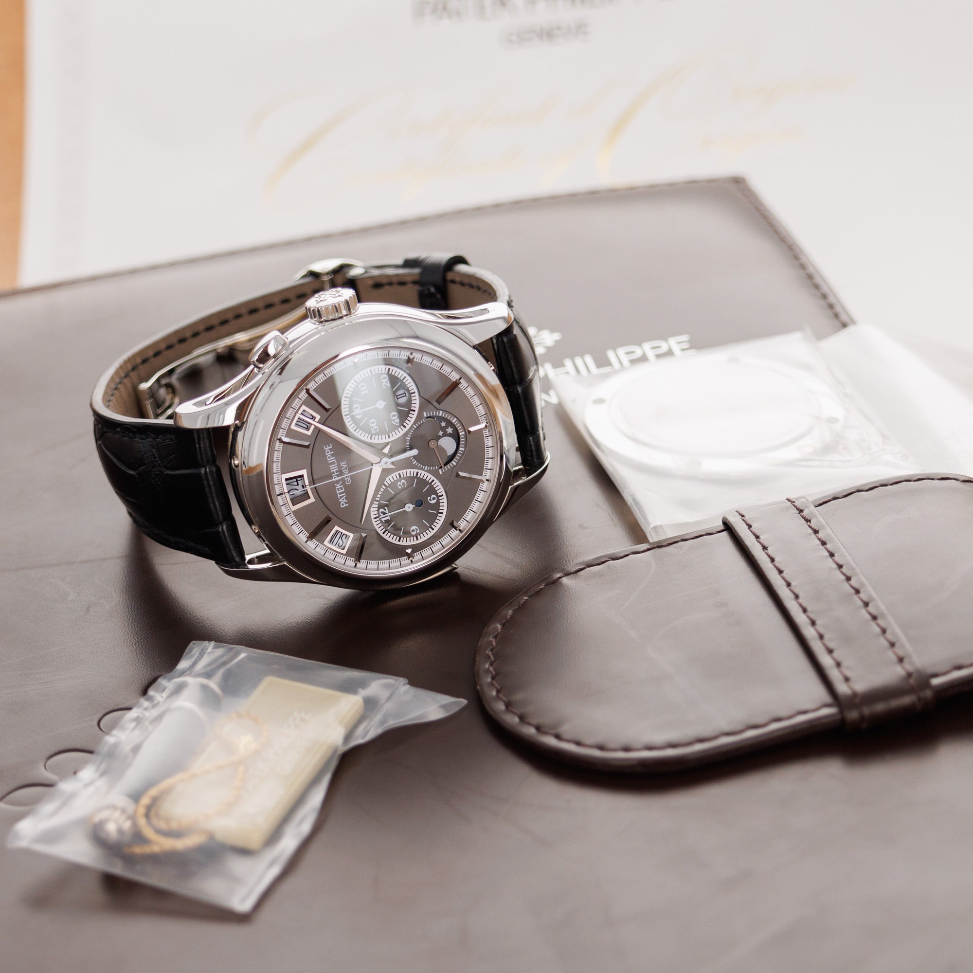 Patek Philippe - Patek Philippe Platinum Perpetual Calendar Minute Repeater Chronograph Ref. 5208 - The Keystone Watches